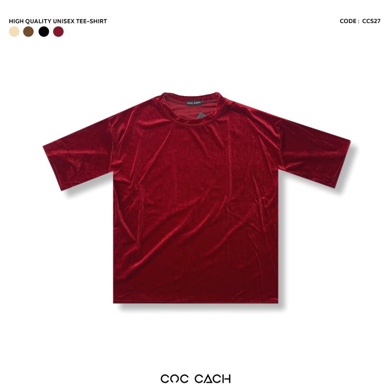 Áo phông COCCACH velvet basic CCS27 - Nâu - L
