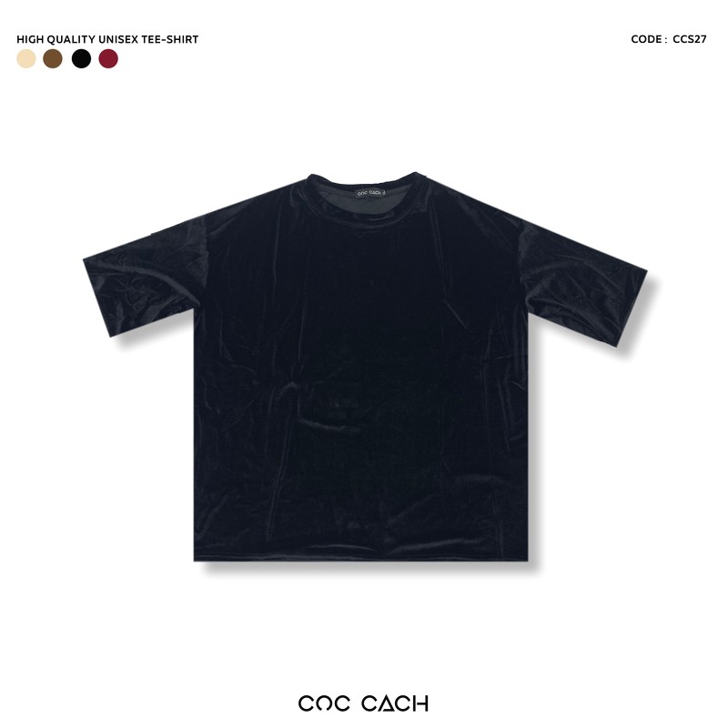 Áo phông COCCACH velvet basic CCS27 - Đen - L