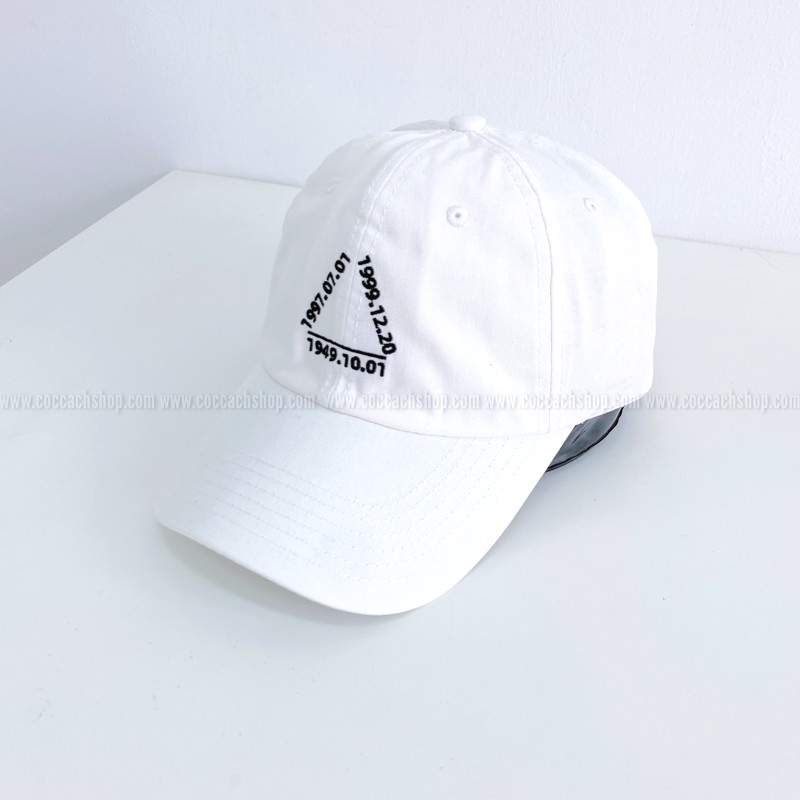 Mũ cap day month year - Trắng - Free size