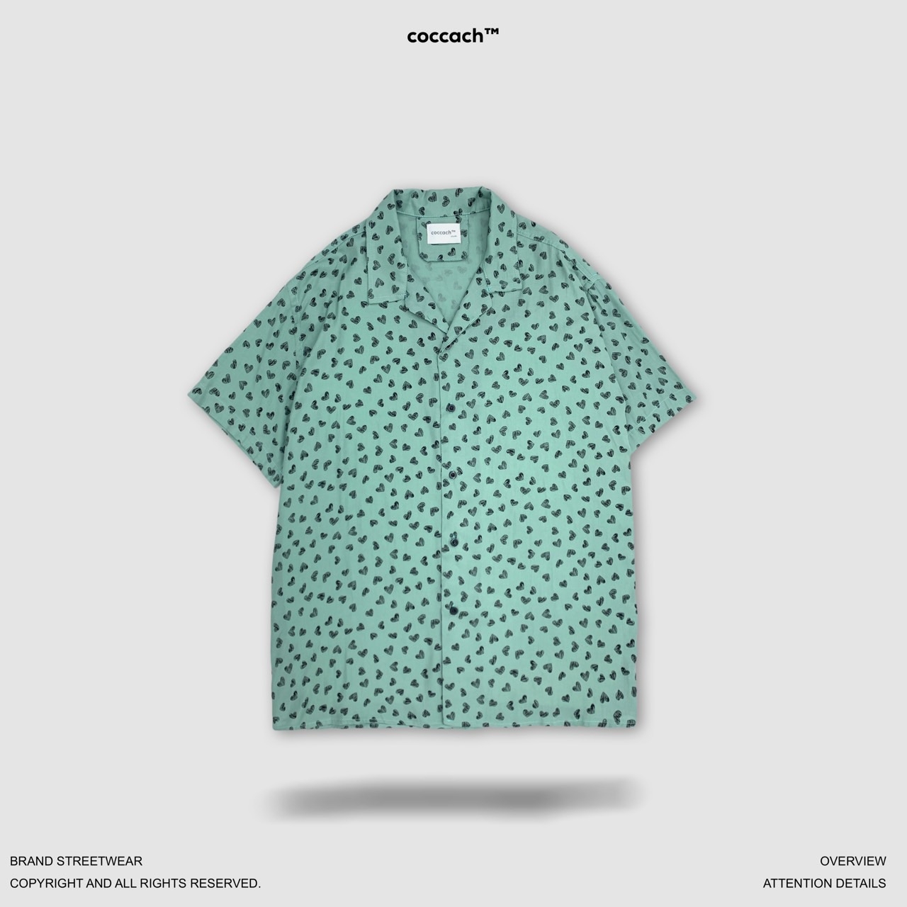 Áo sơ mi COCCACH Heart CCS62 - Xanh coban - L