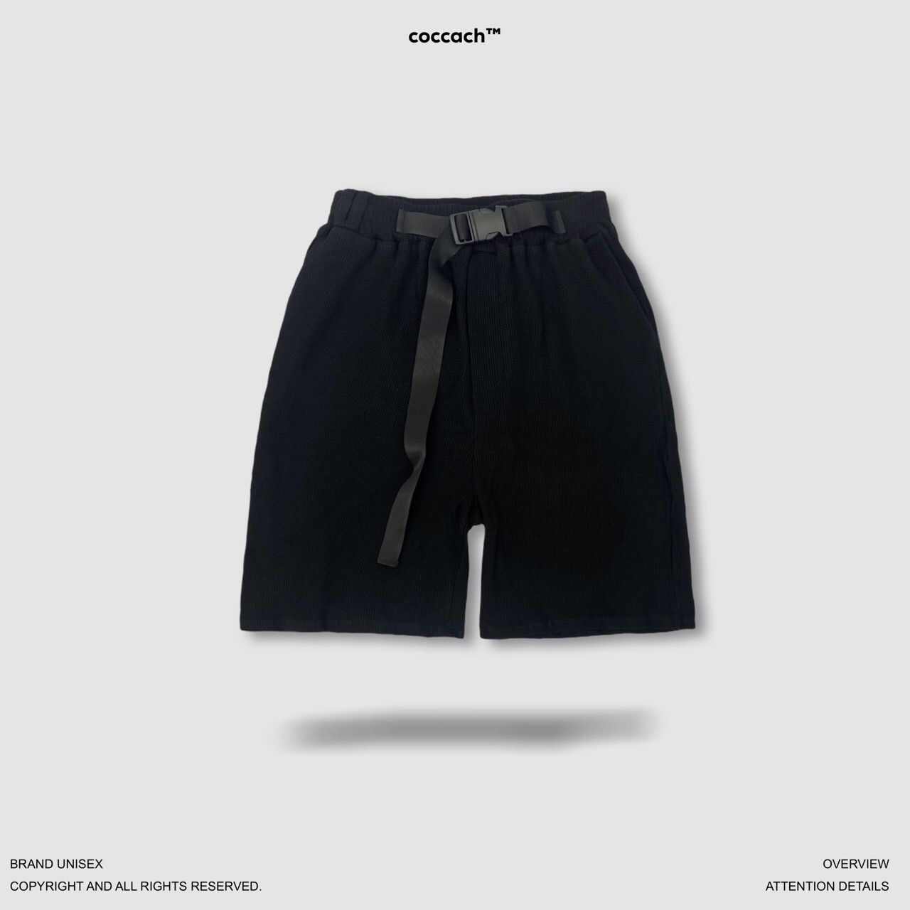 Quần shorts cao cấp kèm belt QS1055 - Đen - M