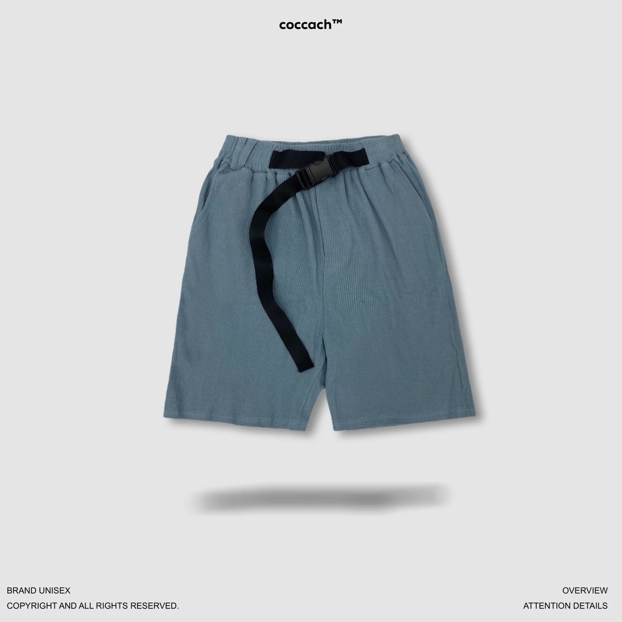 Quần shorts cao cấp kèm belt QS1055 - Xanh navy - M