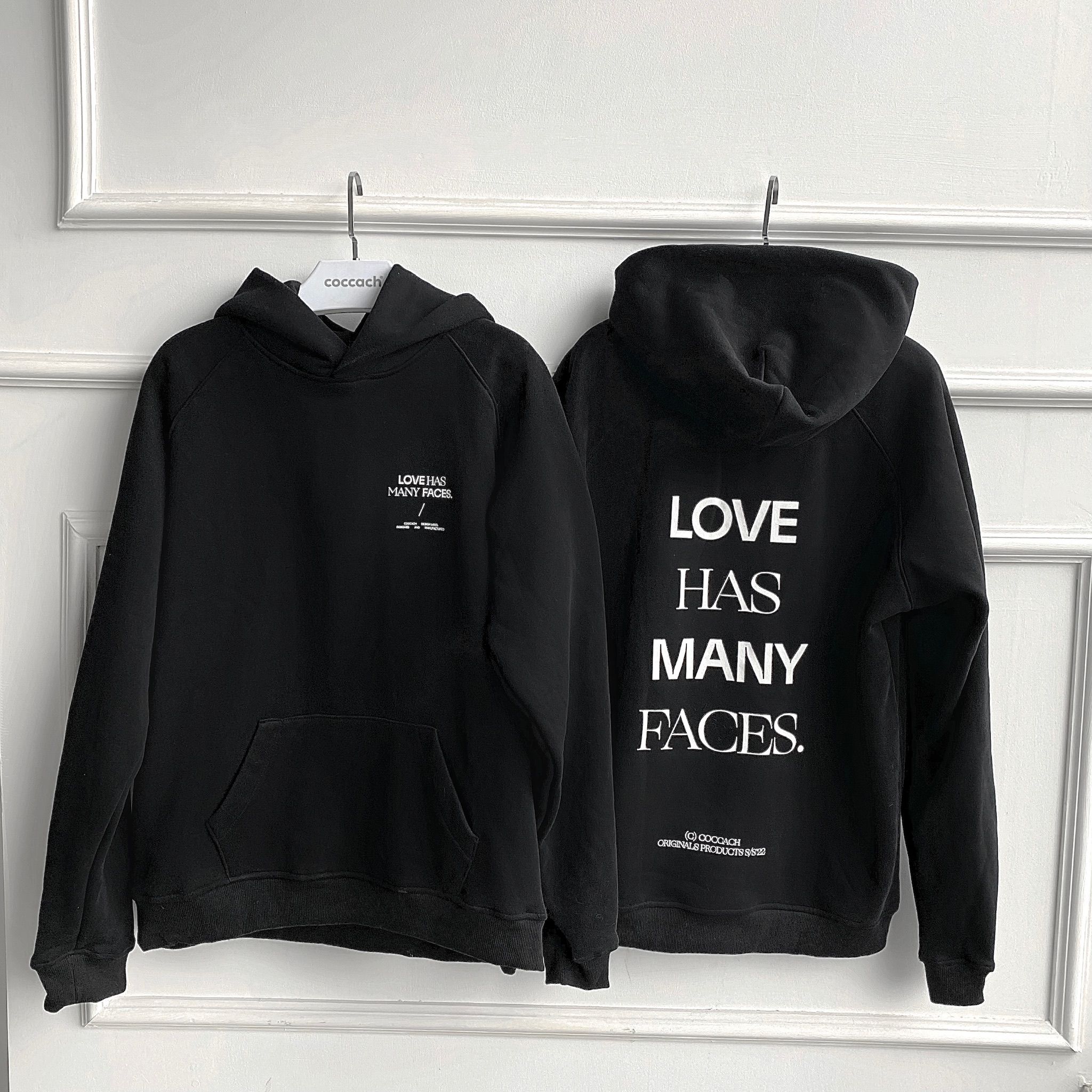 Áo hoodie LOVE HAS MANY FACES - Đen - L