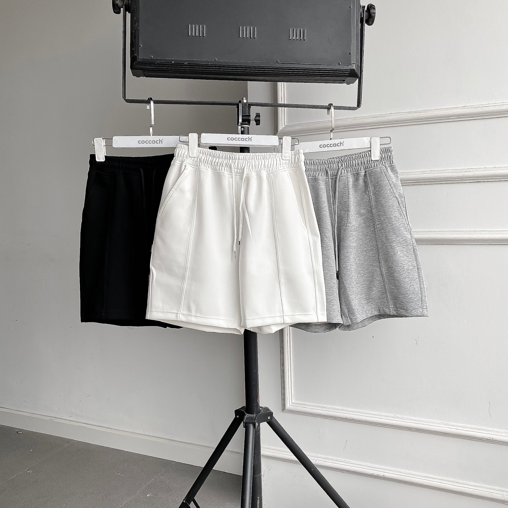 Quần shorts nỉ gân basic QS601 - Xám - M