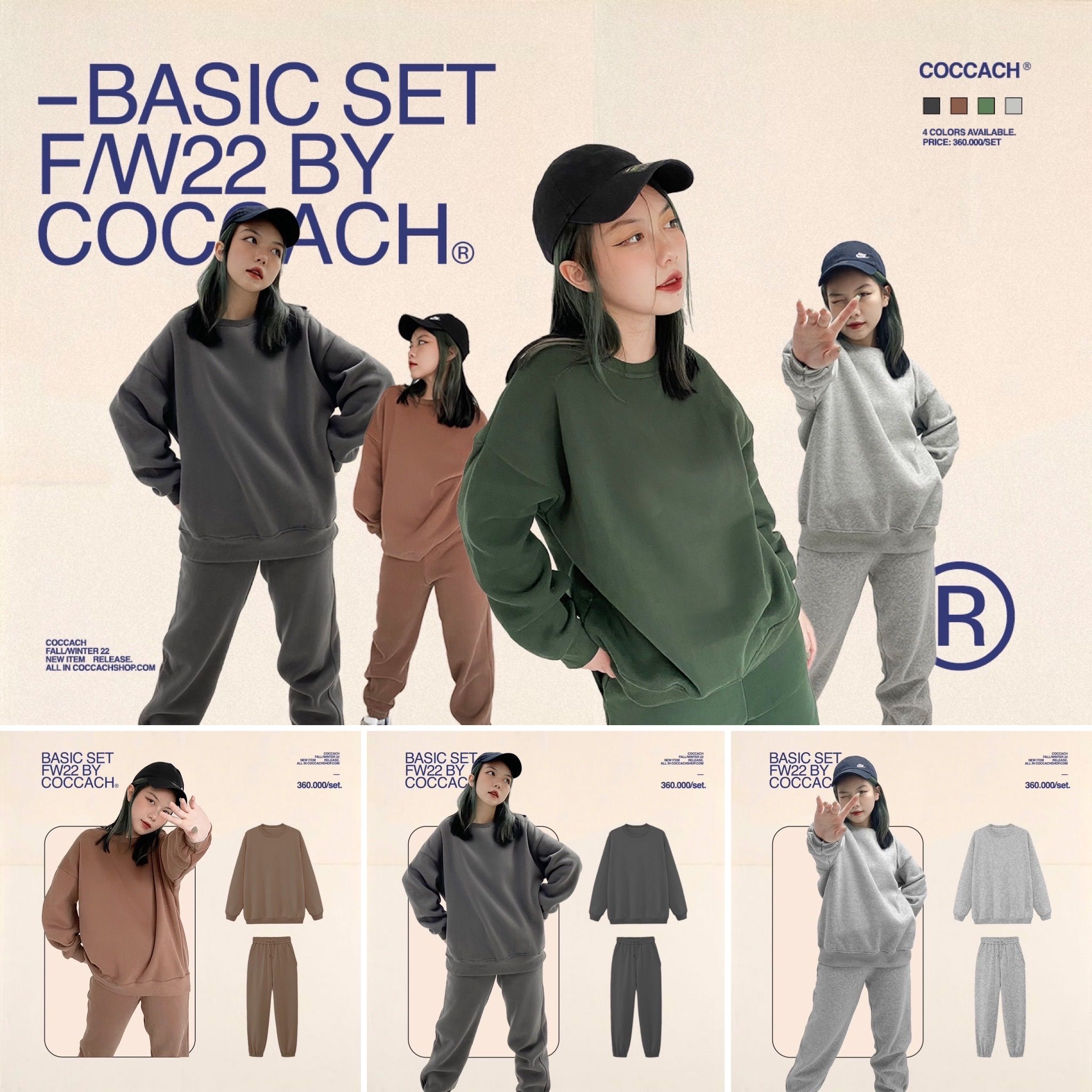 Set bộ nỉ unisex cao cấp - Đen - Free size