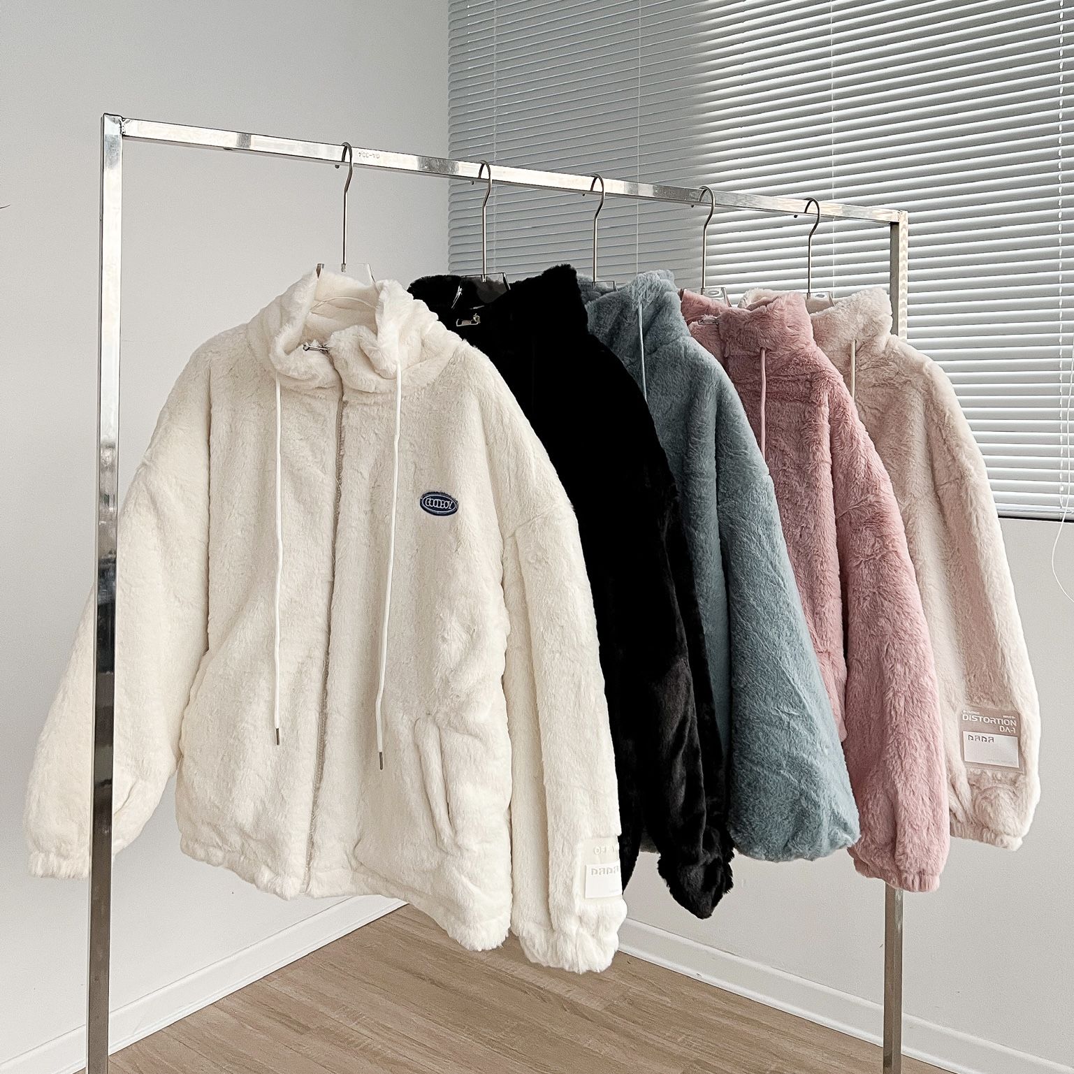 Áo khoác lông unisex GOOD BOY cao cấp - Hồng - Free size