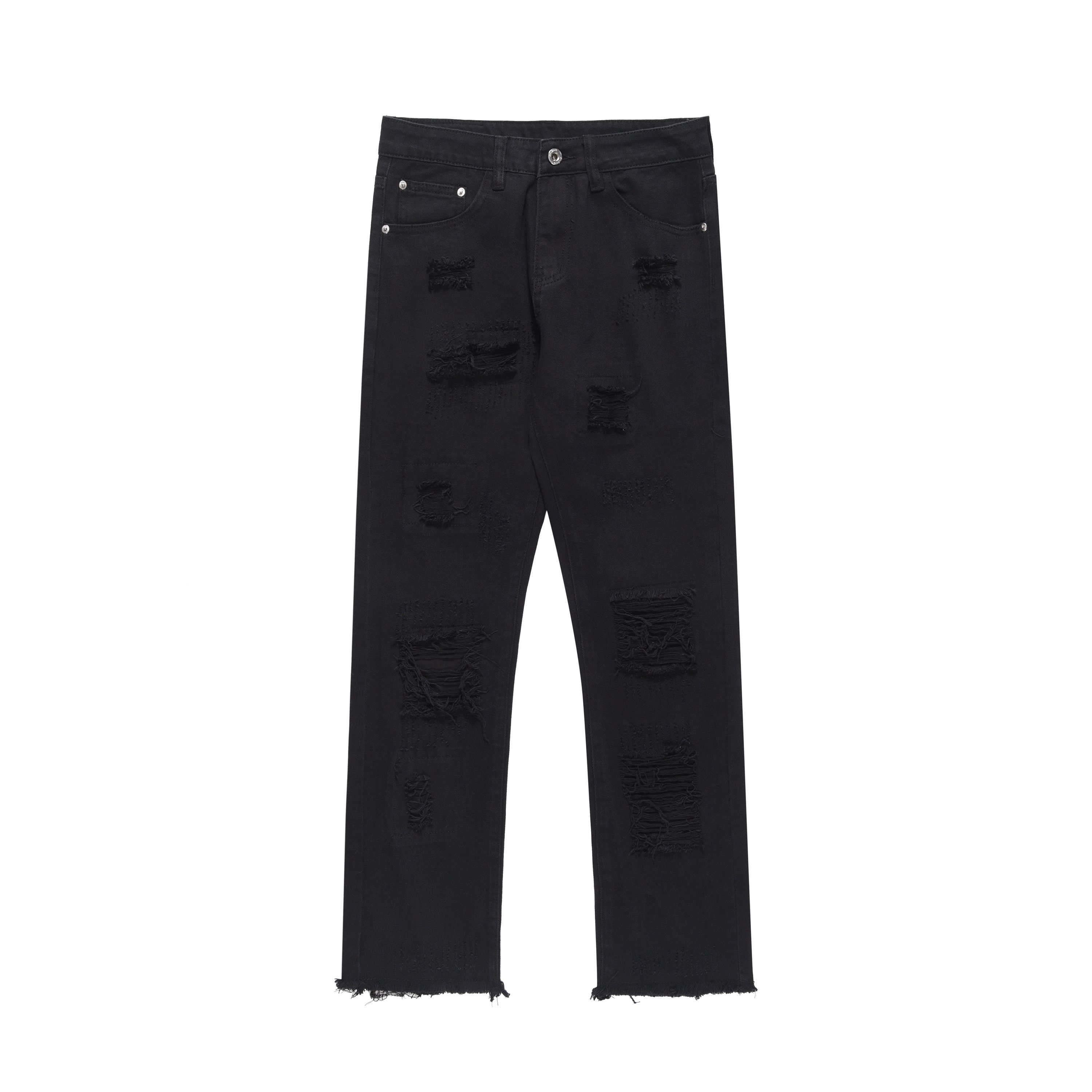 Quần jeans rách unisex cao cấp Q1192 - Đen - M