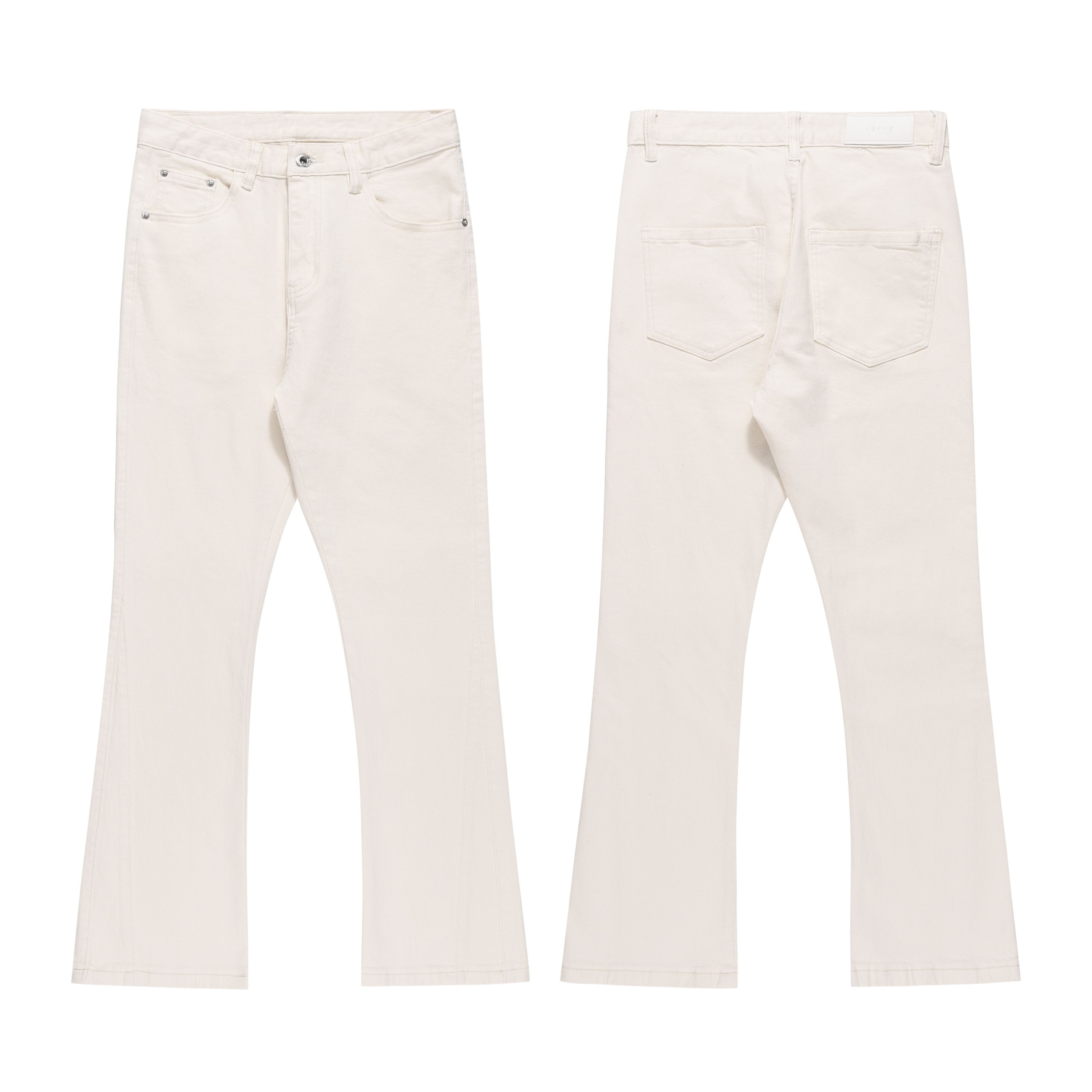 Quần jeans suông unisex cao cấp Q1193 - Trắng - M