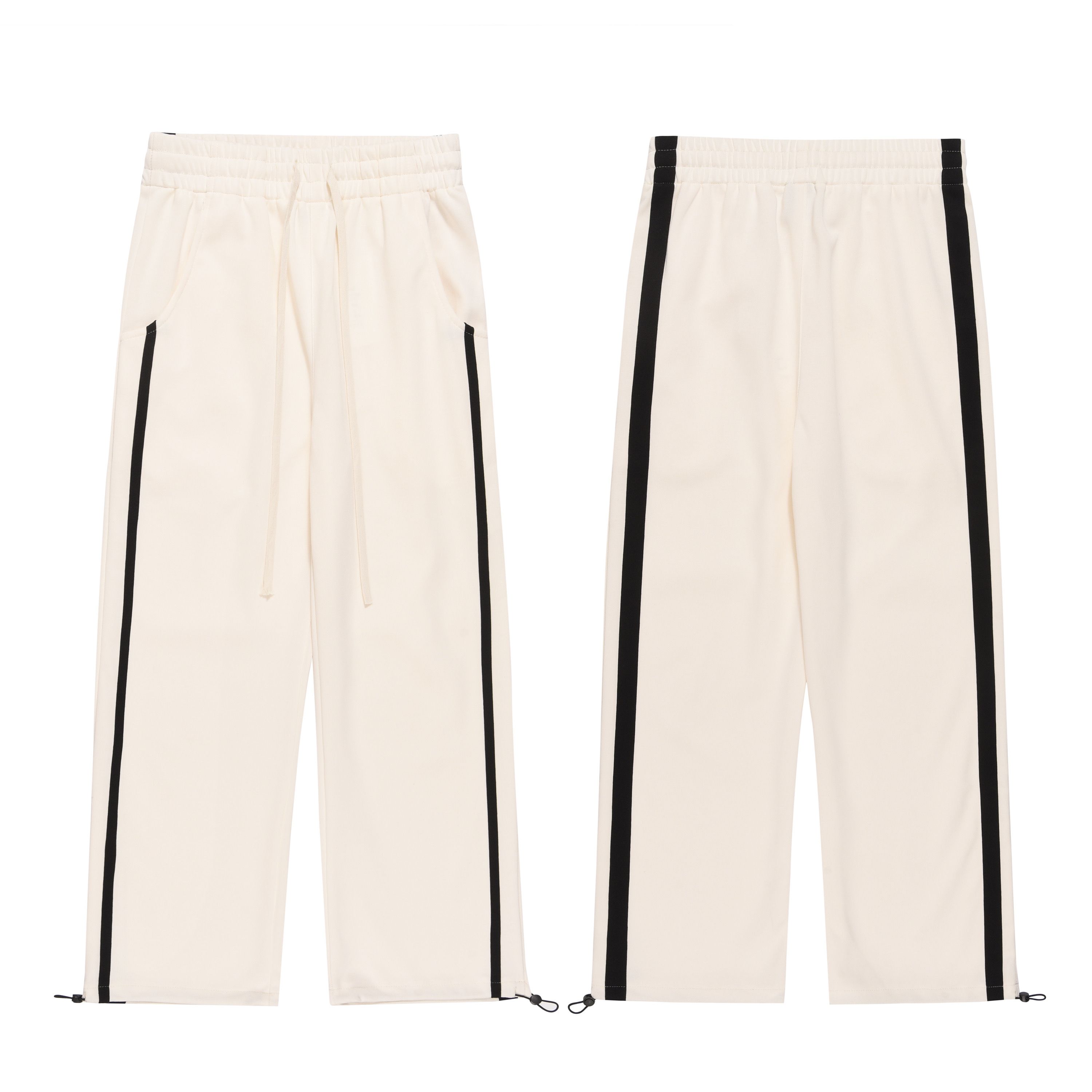 Quần nỉ sọc unisex cao cấp Q395 - Đen - M