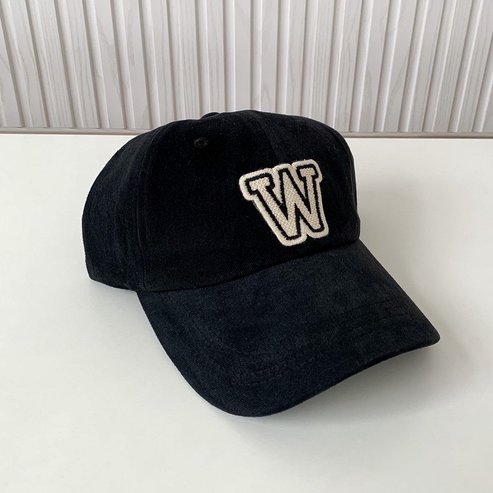 Mũ cap W cao cấp - Đen - Free size
