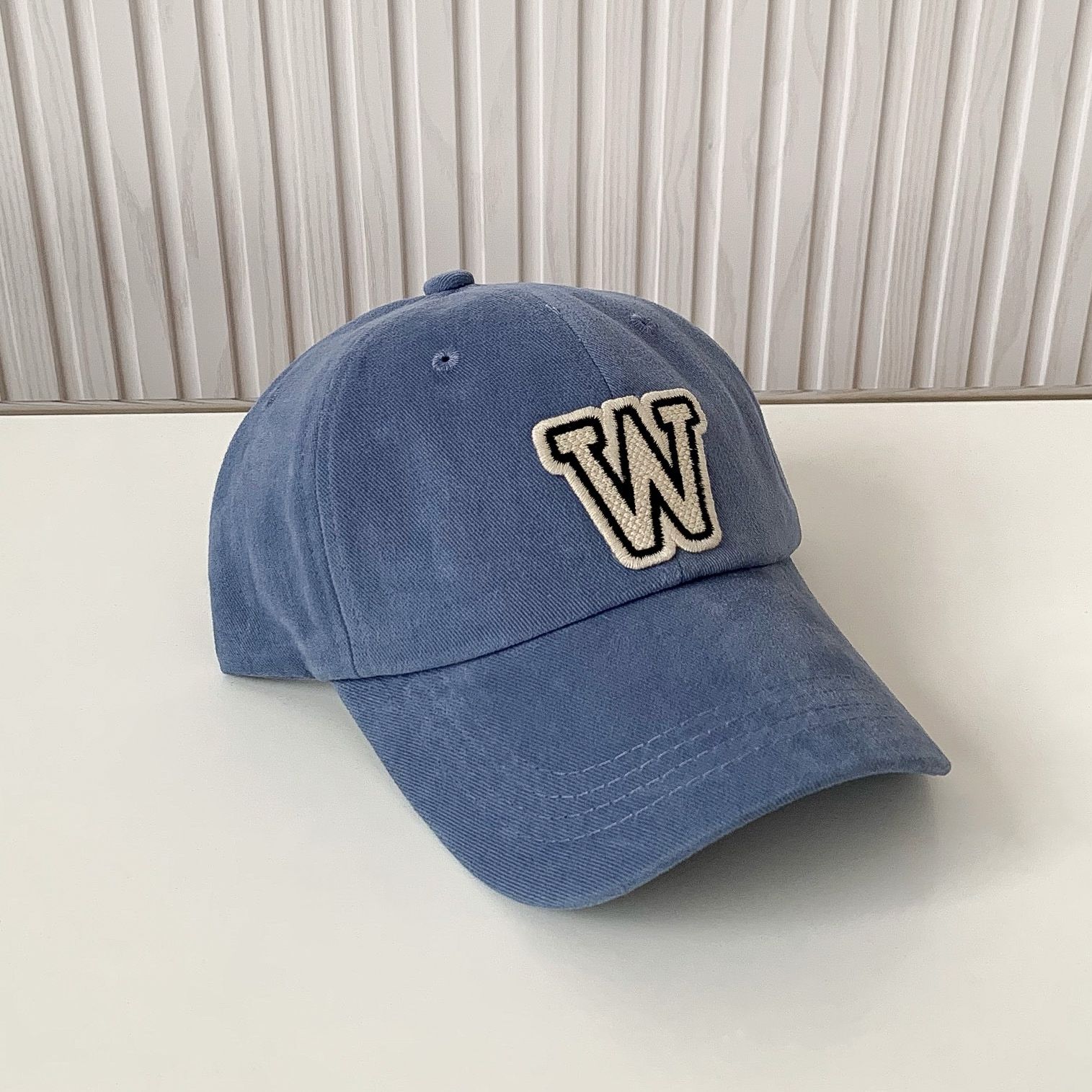 Mũ cap W cao cấp - Xanh da trời - Free size