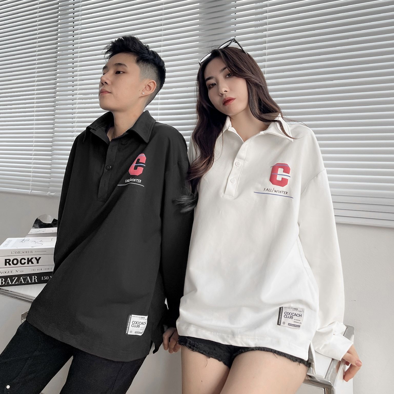 Áo polo dài tay Galaxy by COCCACH - Đen - M