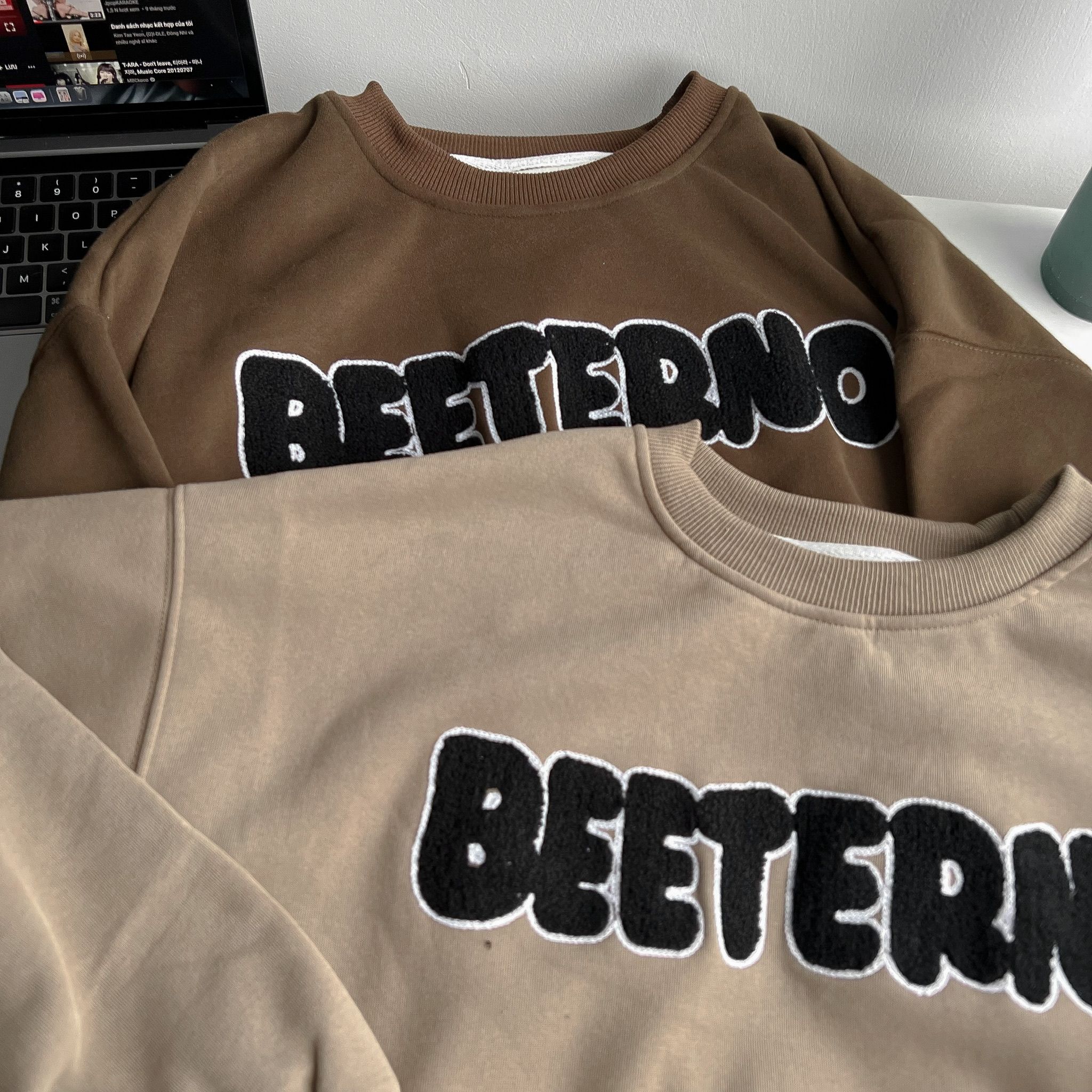 Áo sweater BEETERNO cao cấp - Camel - Free size