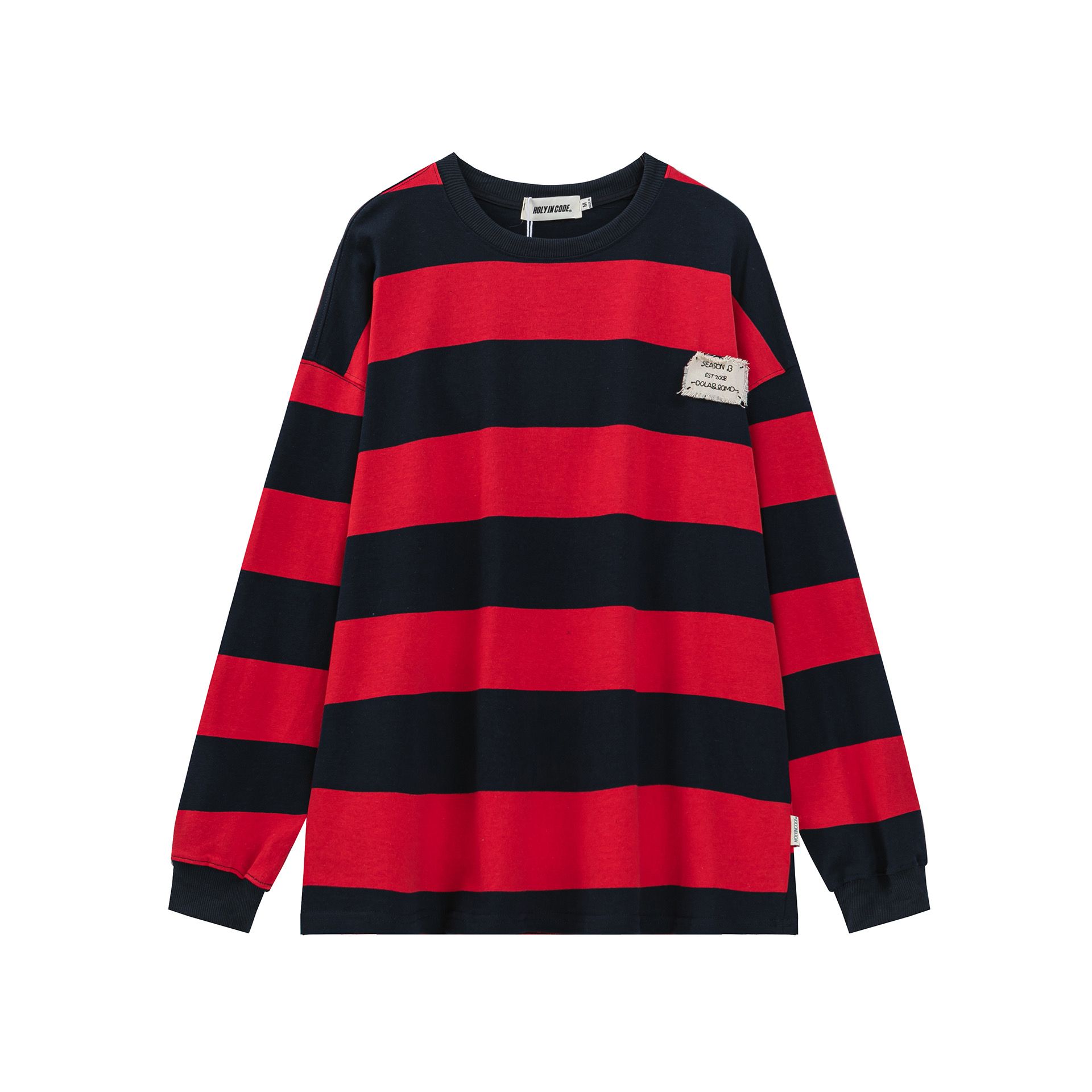 Áo nỉ sweater kẻ ngang AN969 - Đỏ - XL