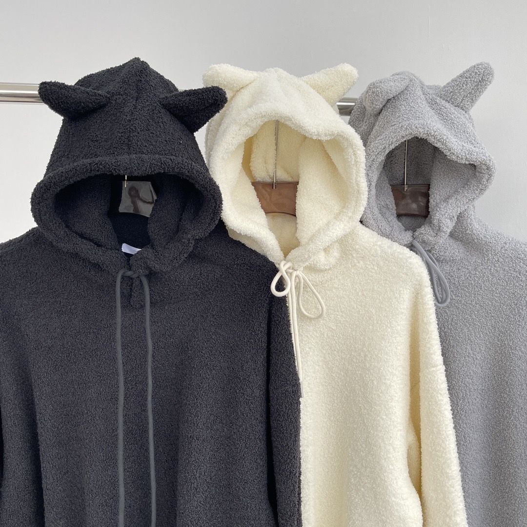 Áo hooide lông RABBIT cao cấp - Xám - L