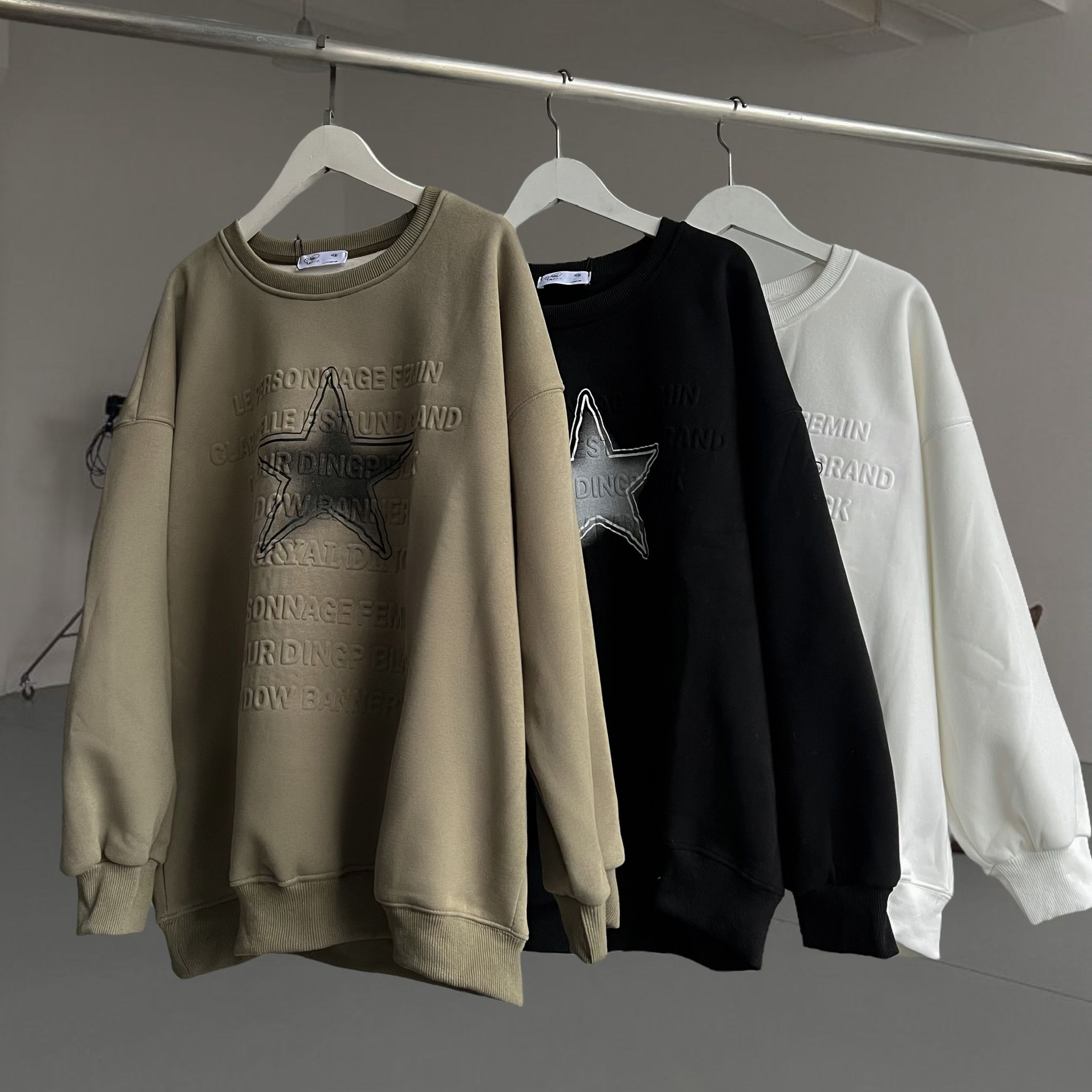 Áo nỉ sweater STAR cao cấp