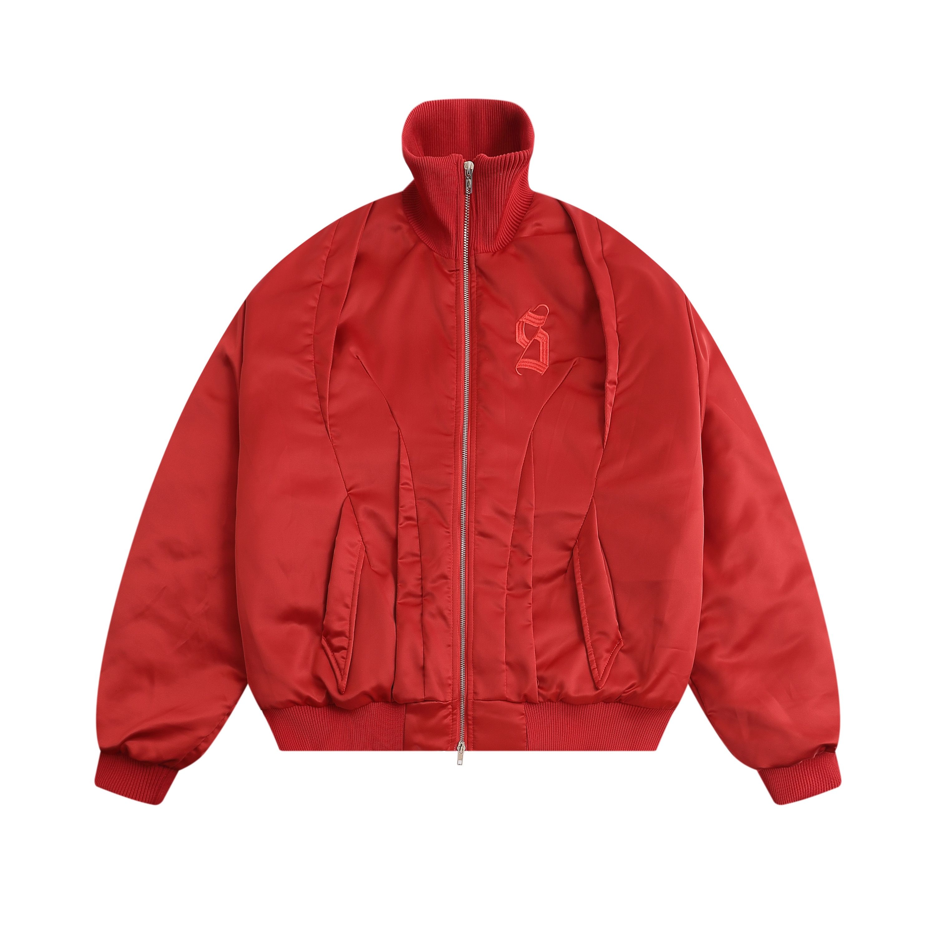 Áo khoác unisex S thêu cao cấp - Đỏ - M