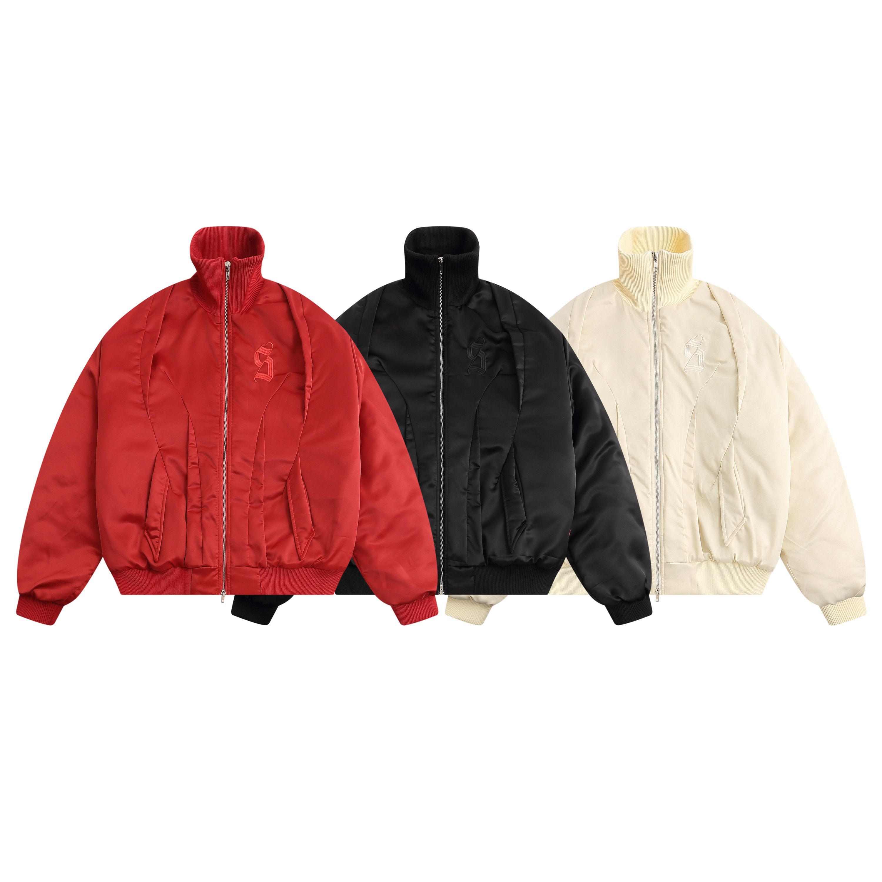 Áo khoác unisex S thêu cao cấp - Be - XL