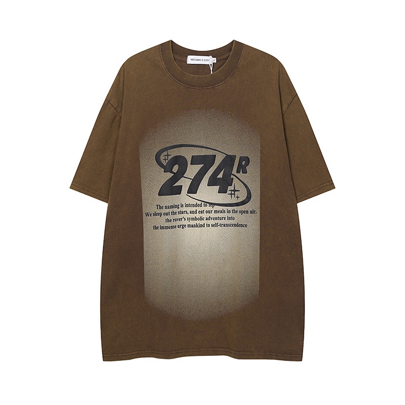 Áo phông unisex 274R cao cấp - Nâu - M