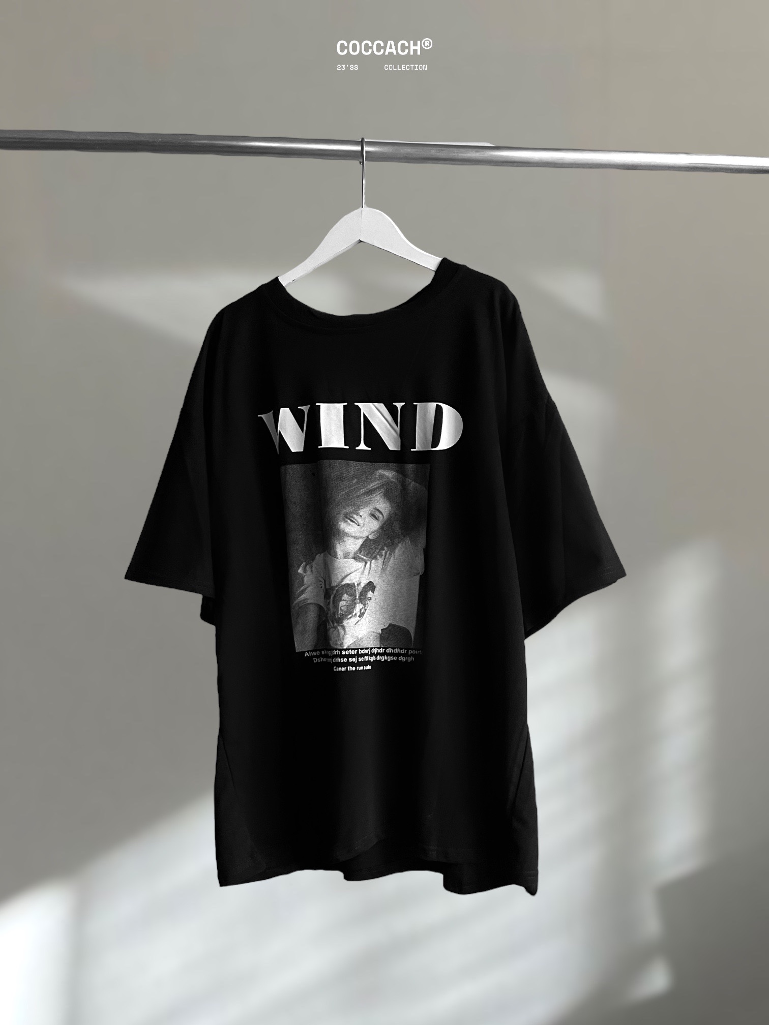 Áo phông unisex WIND cao cấp - Đen - Free size