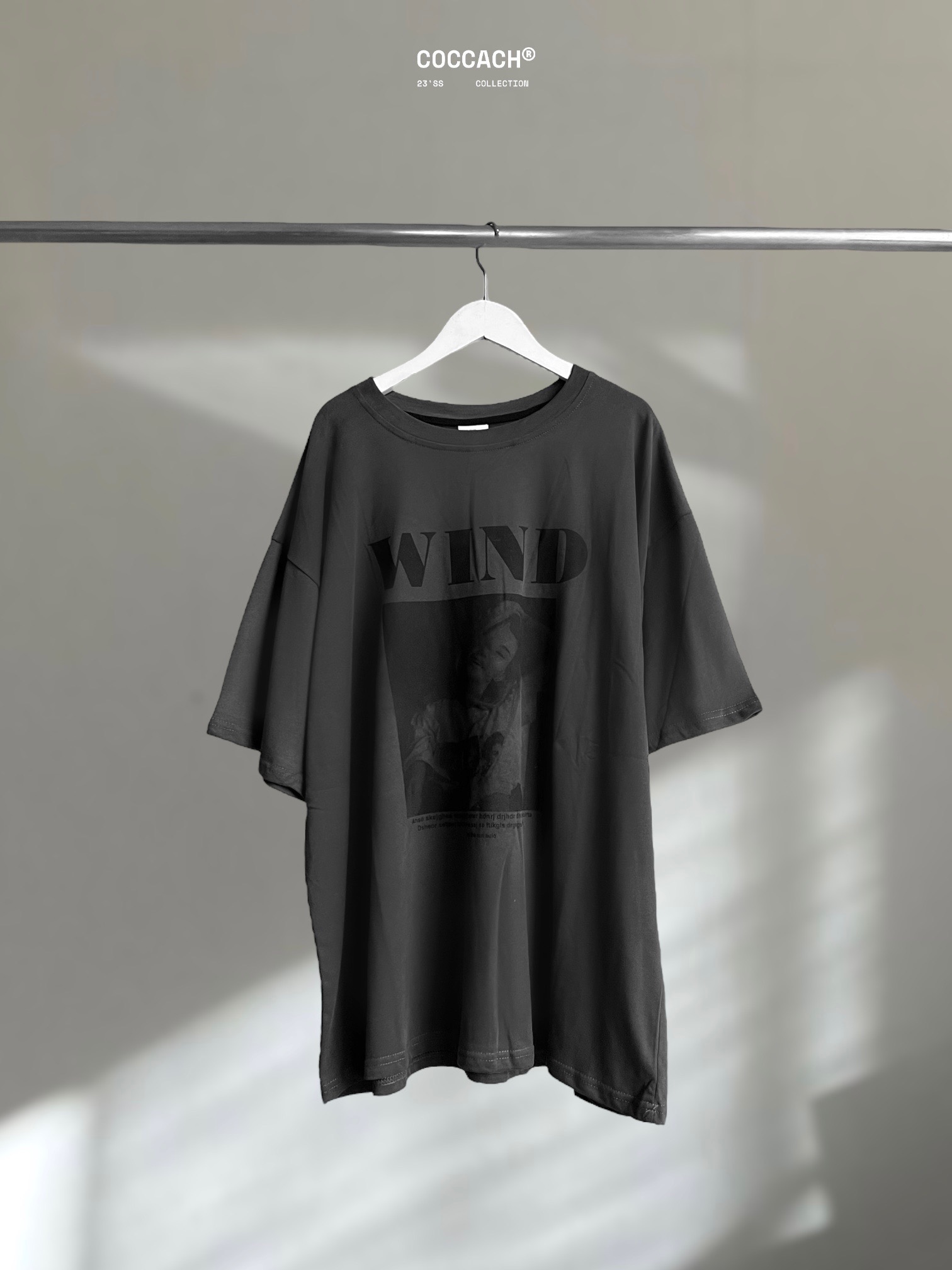 Áo phông unisex WIND cao cấp - Xám - Free size
