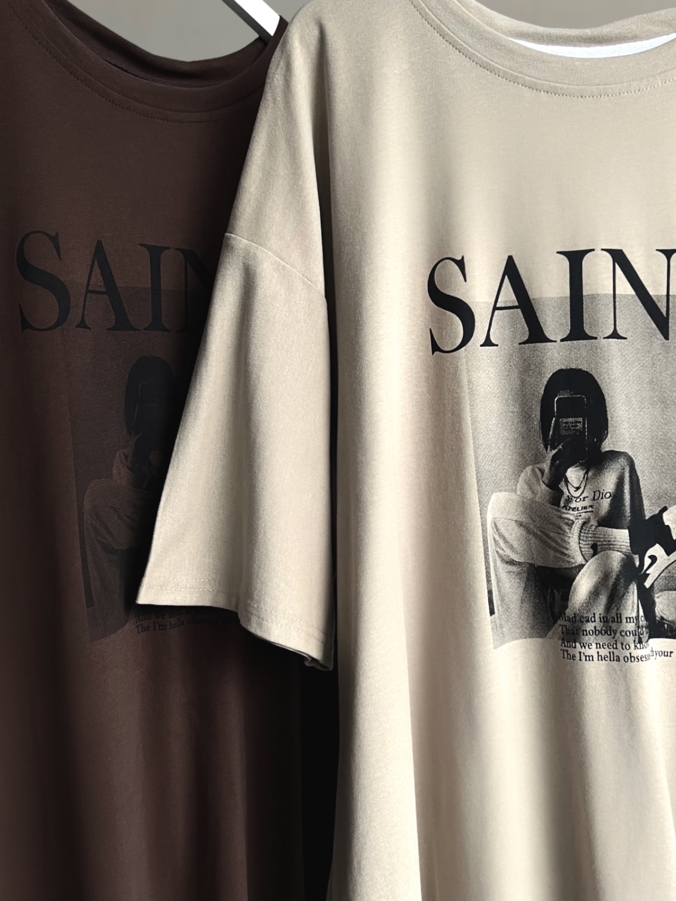 Áo phông unisex SAINT cao cấp - Đen - Free size