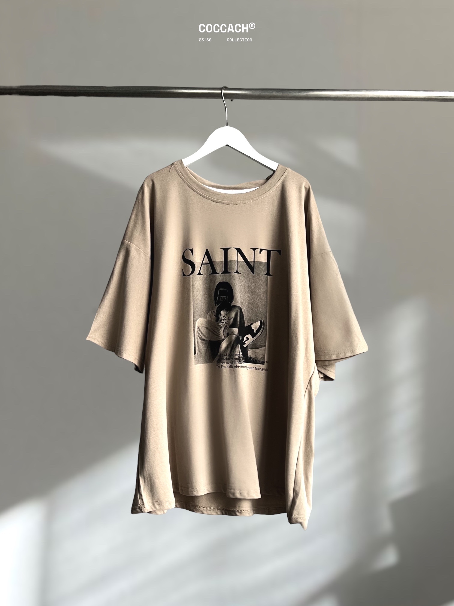 Áo phông unisex SAINT cao cấp - Be - Free size