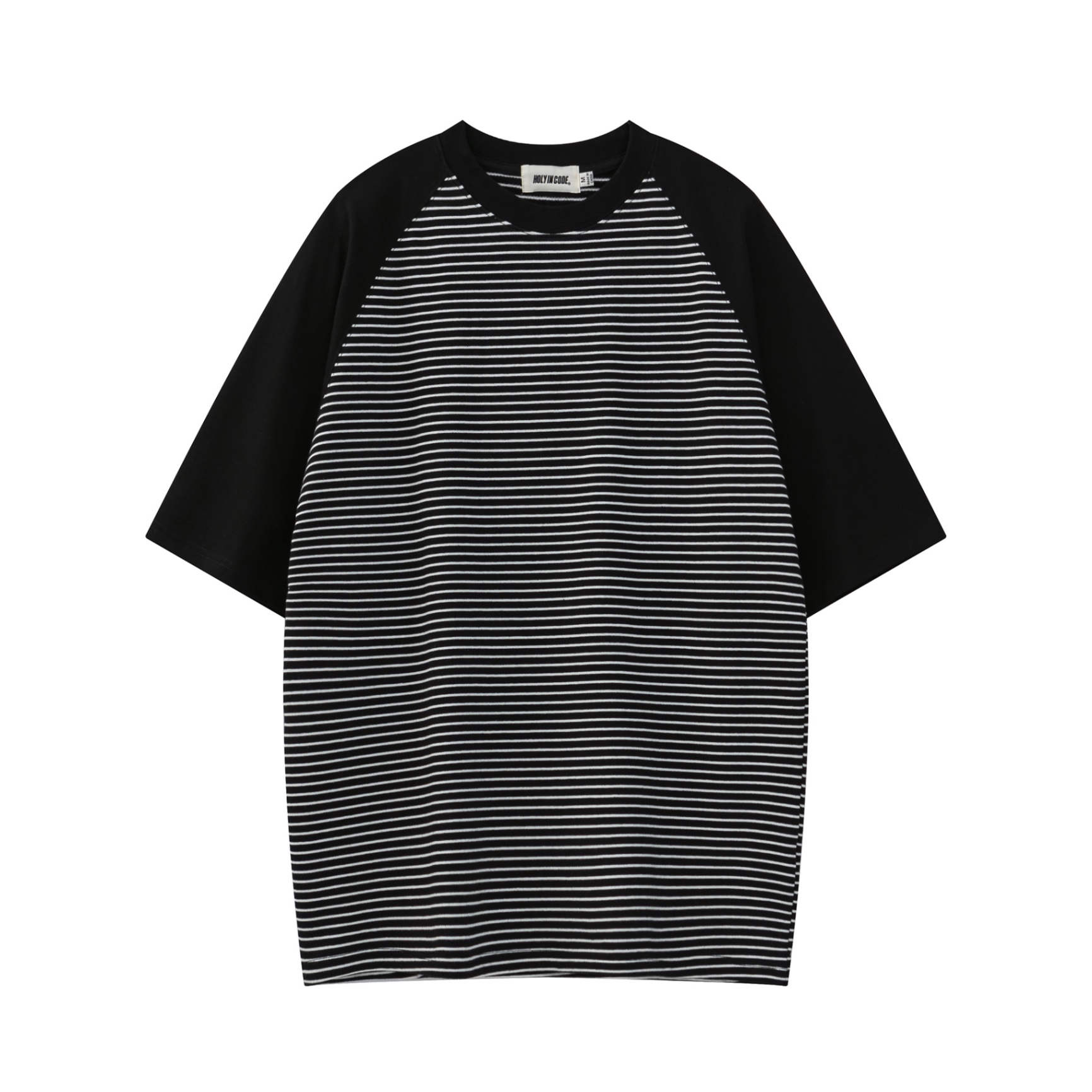 Áo phông unisex kẻ ngang cao cấp - Đen - M