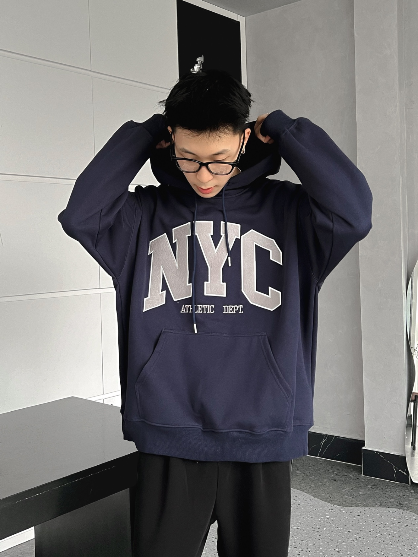 Áo hoodie unisex NYC cao cấp AN-3196