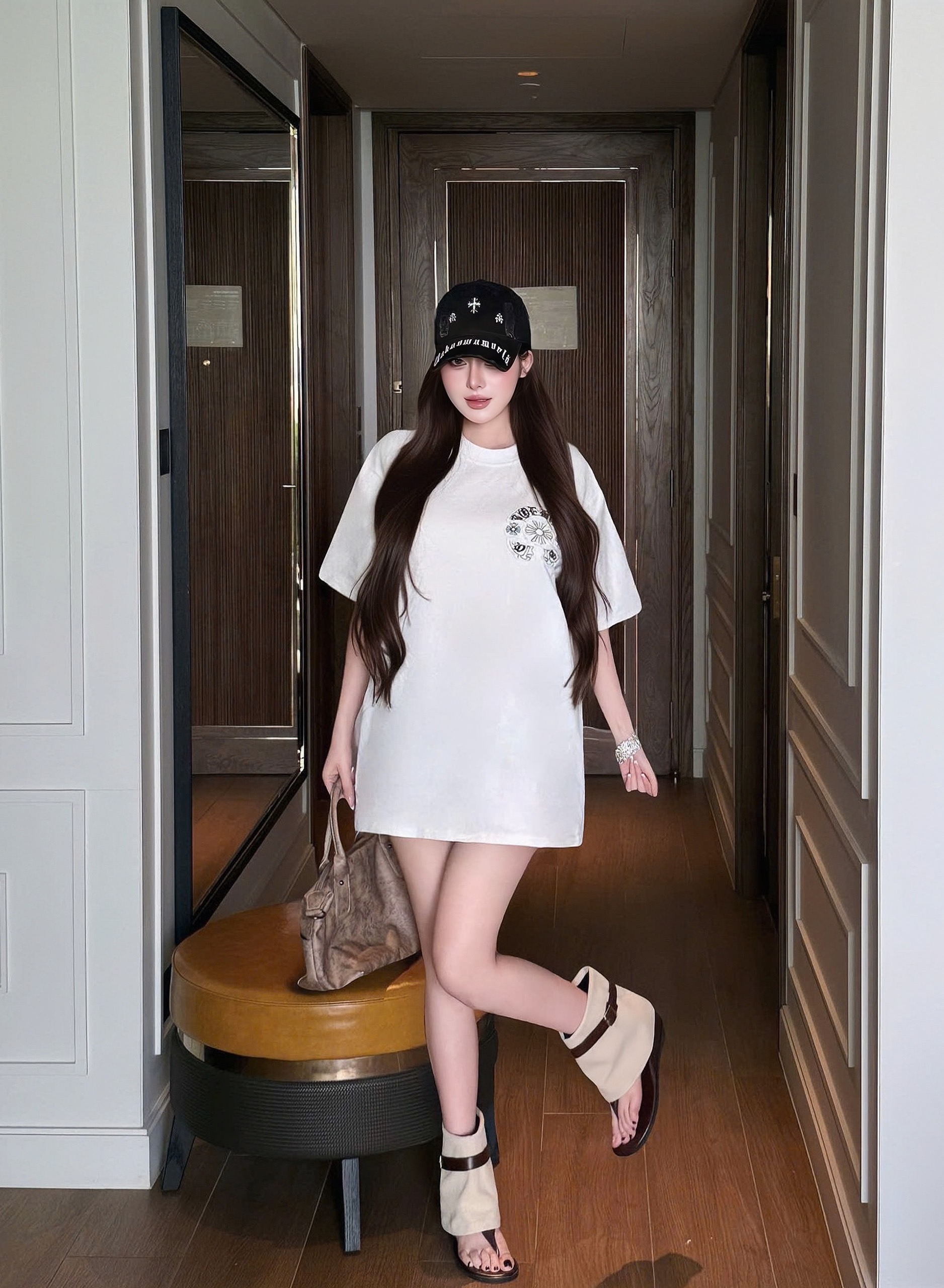Áo phông CH unisex cao cấp TSS-2269 - Trắng - Free size