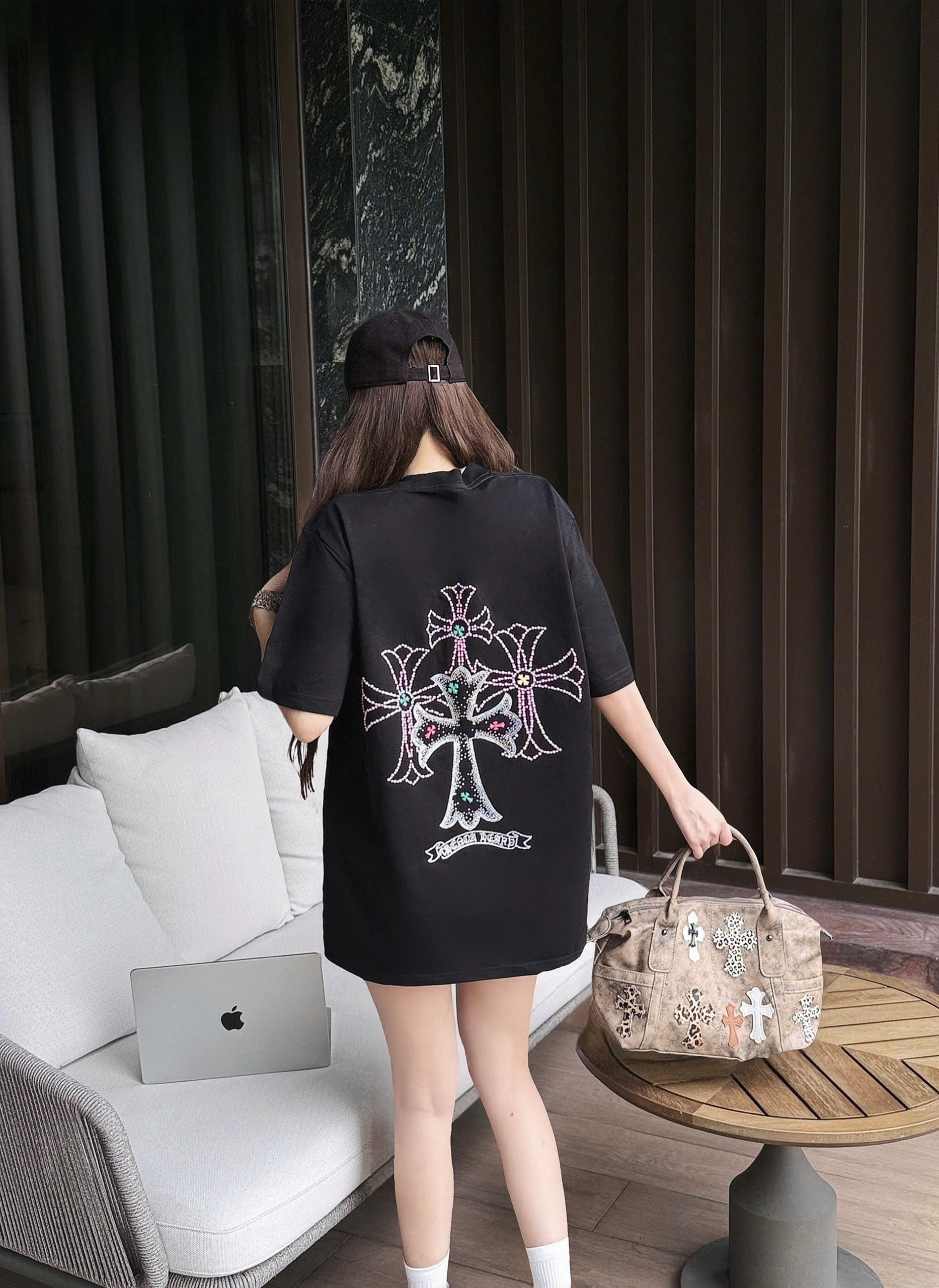 Áo phông CH unisex cao cấp TSS-2281 - Đen - Free size
