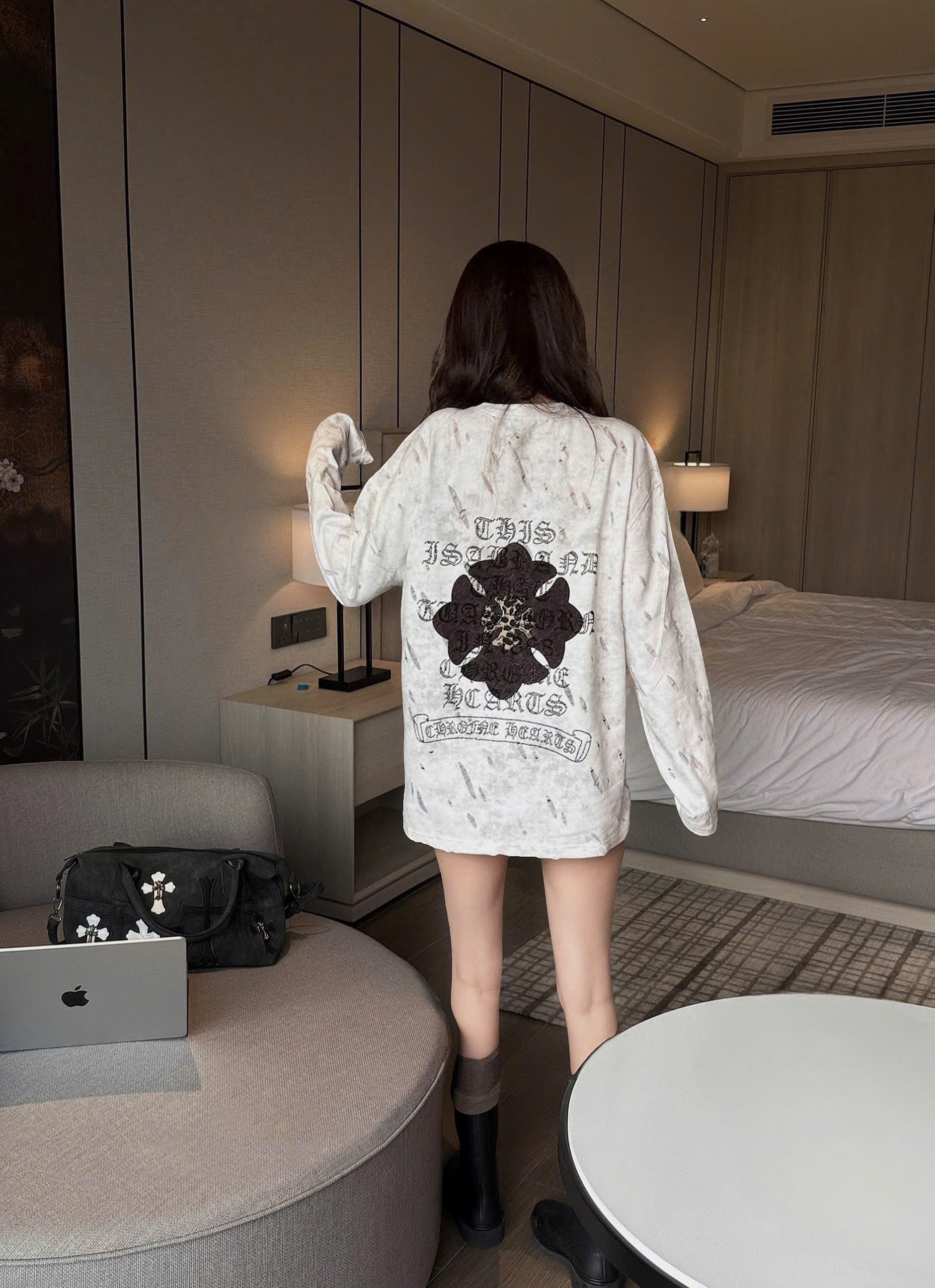 Áo thun dài tay CH unisex cao cấp AN-1909