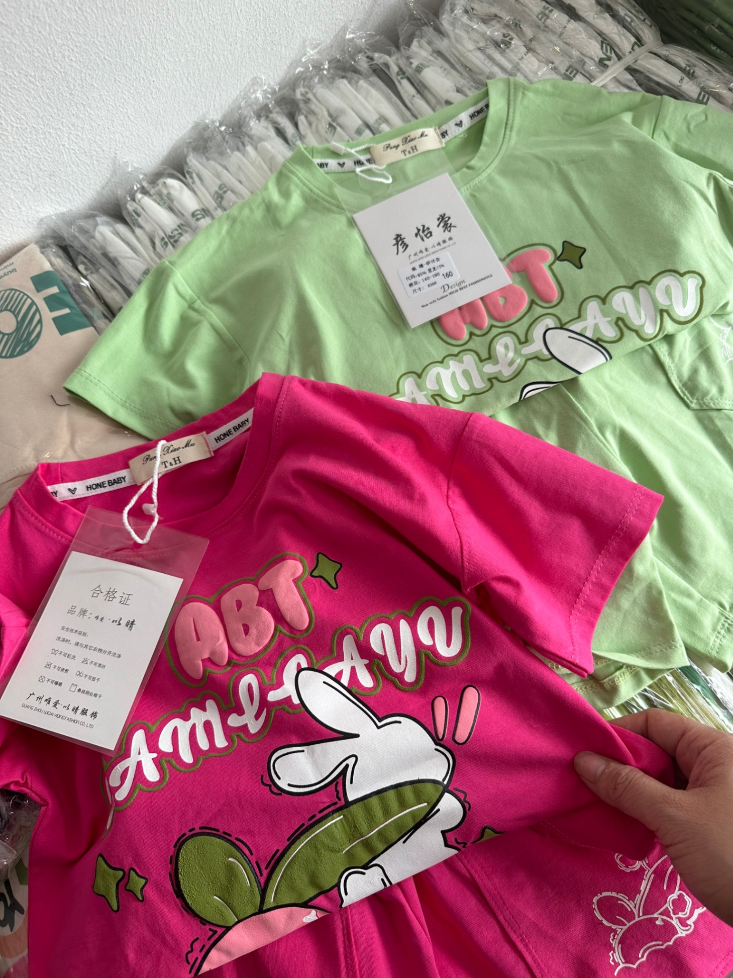 Xả QC:  BỘ COTTON QC In THỎ 20-36KG