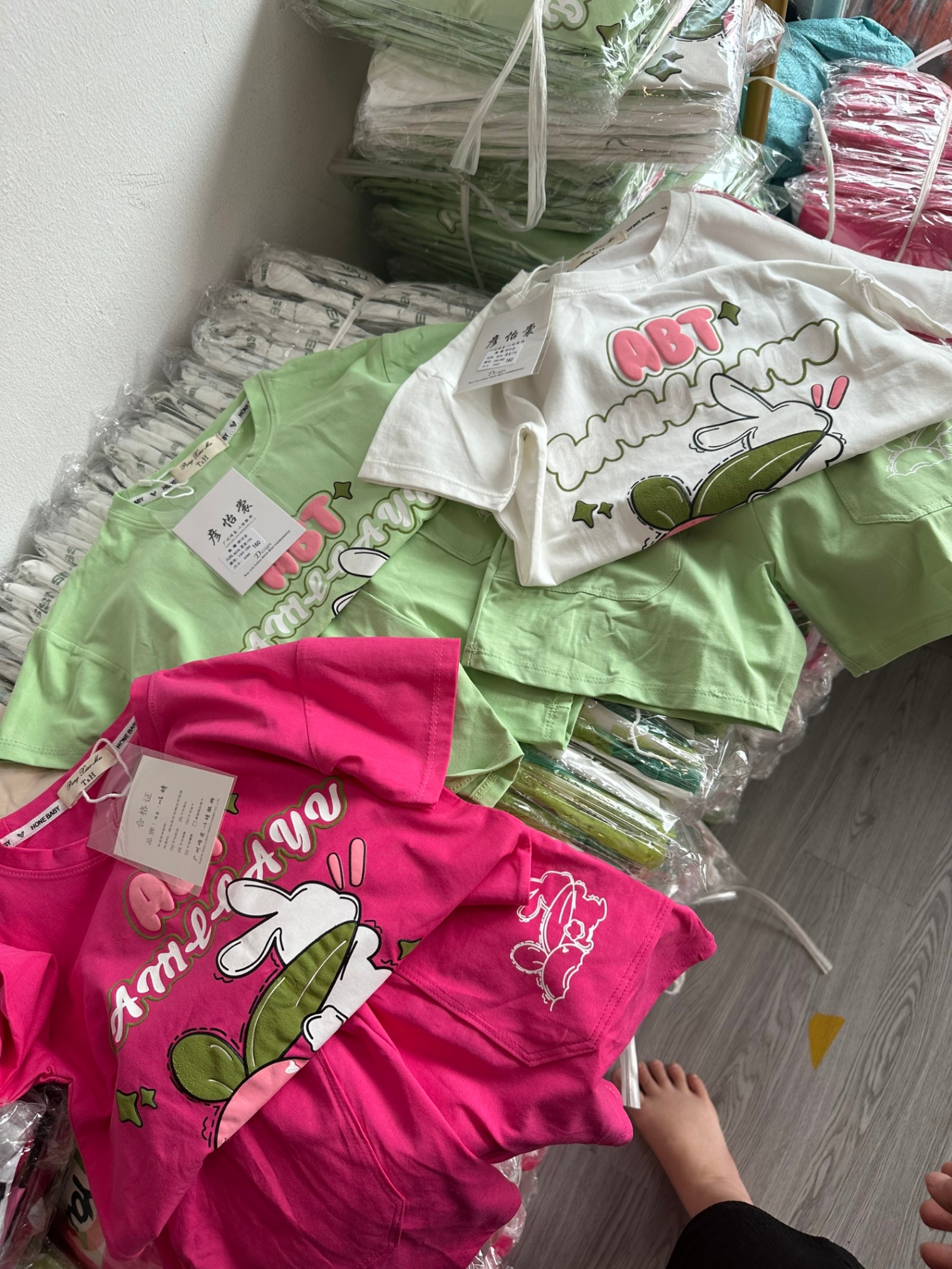 Xả QC:  BỘ COTTON QC In THỎ 20-36KG