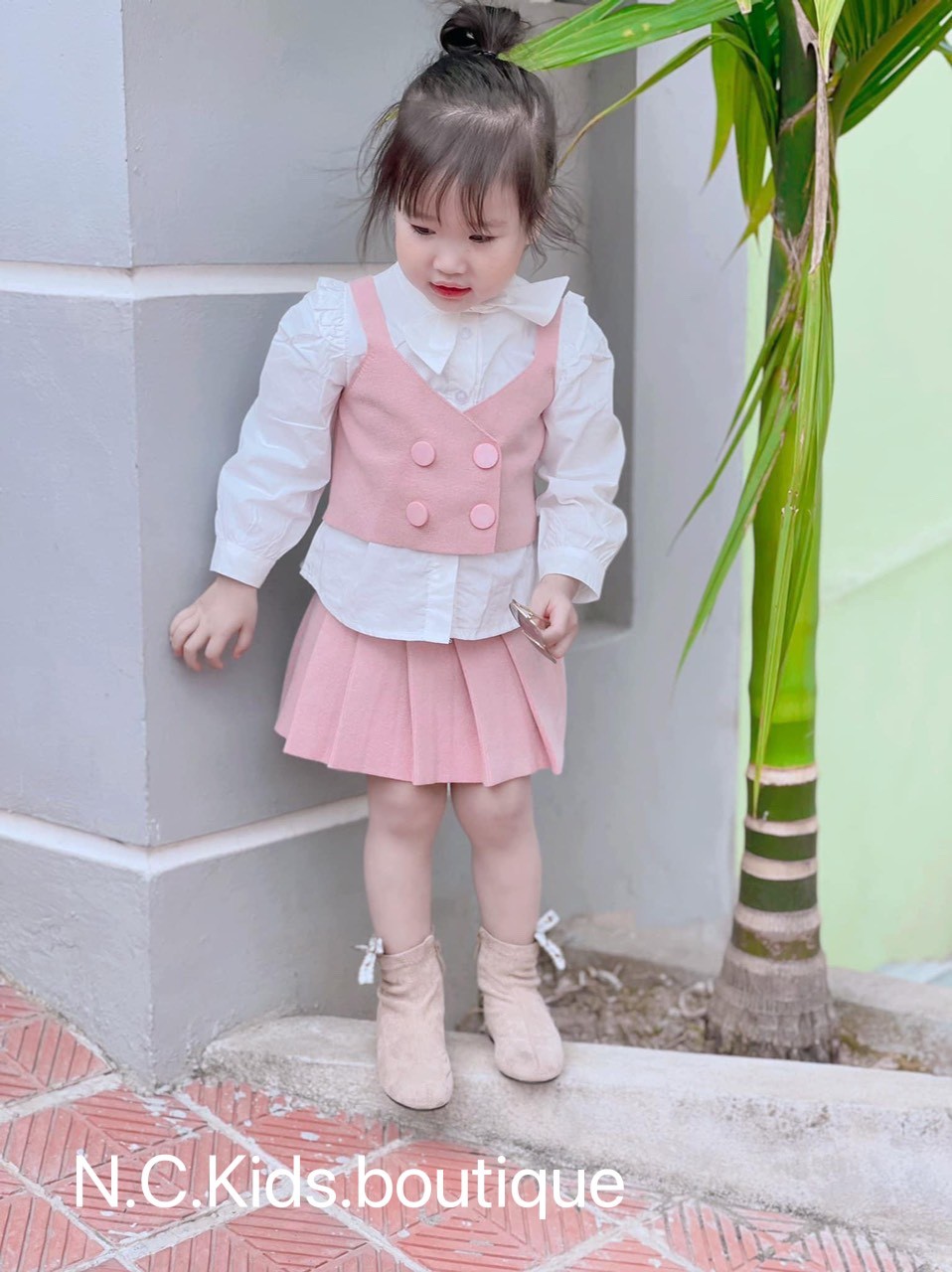 H332 SET 3CT ÁO SƠ MI + GILE + CV HỒNG 10-20KG