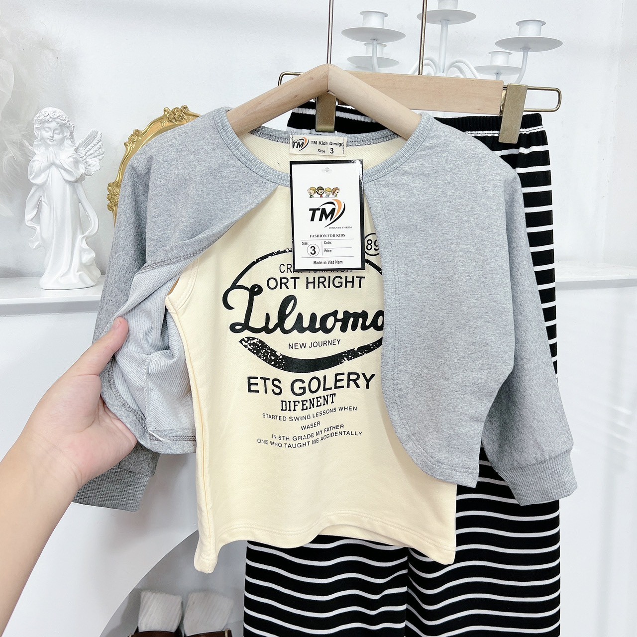 SMB -  SÉT ÁO DA CÁ 2 LỚP QUẦN KẺ 10-30KG