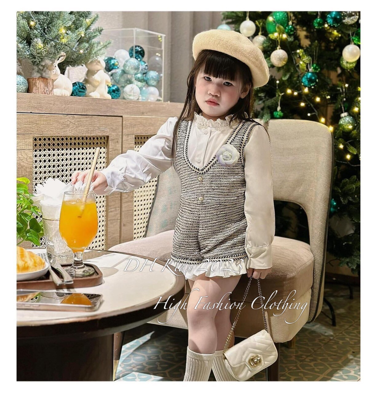 H319 SÉT JUM DẠ KÈM ÁO SƠ MI CHO BÉ 10-28KG