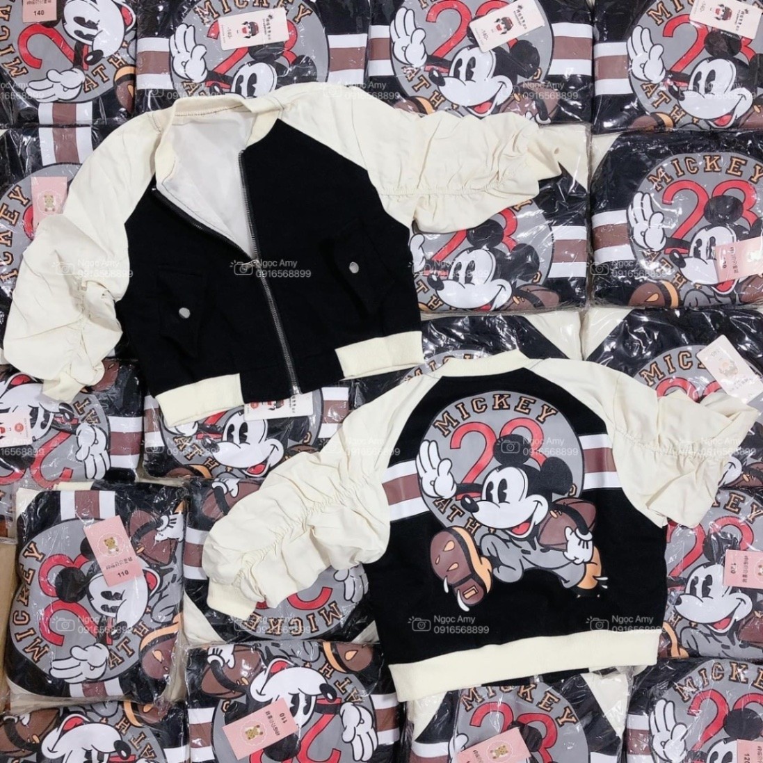 Xả Áo gió Mickey bé gái 10-32kg TG5