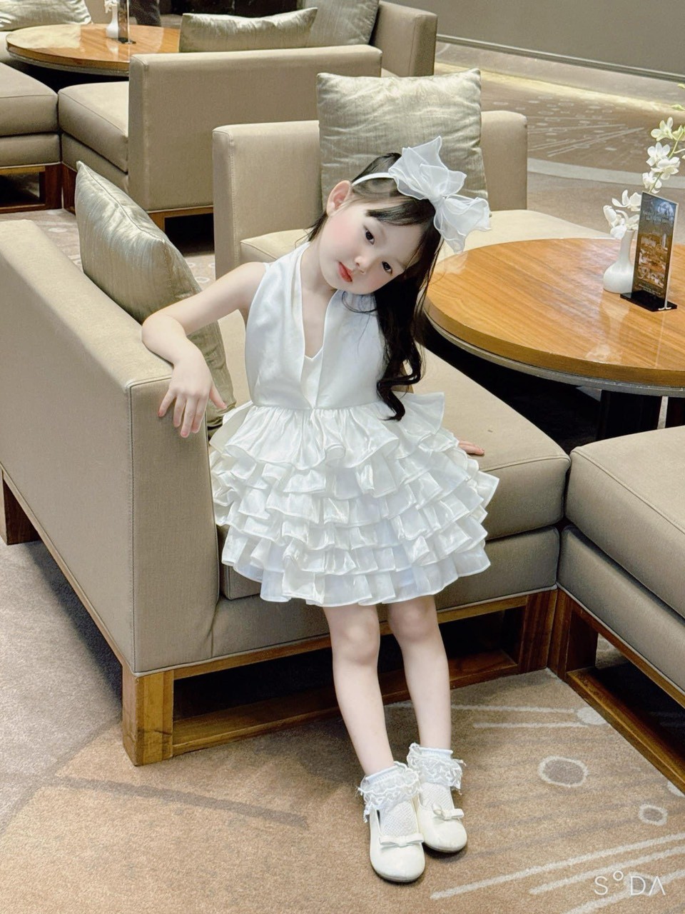Xả 16-18kg : Váy tầng đen 2 dây mùa hè bé gái HG5