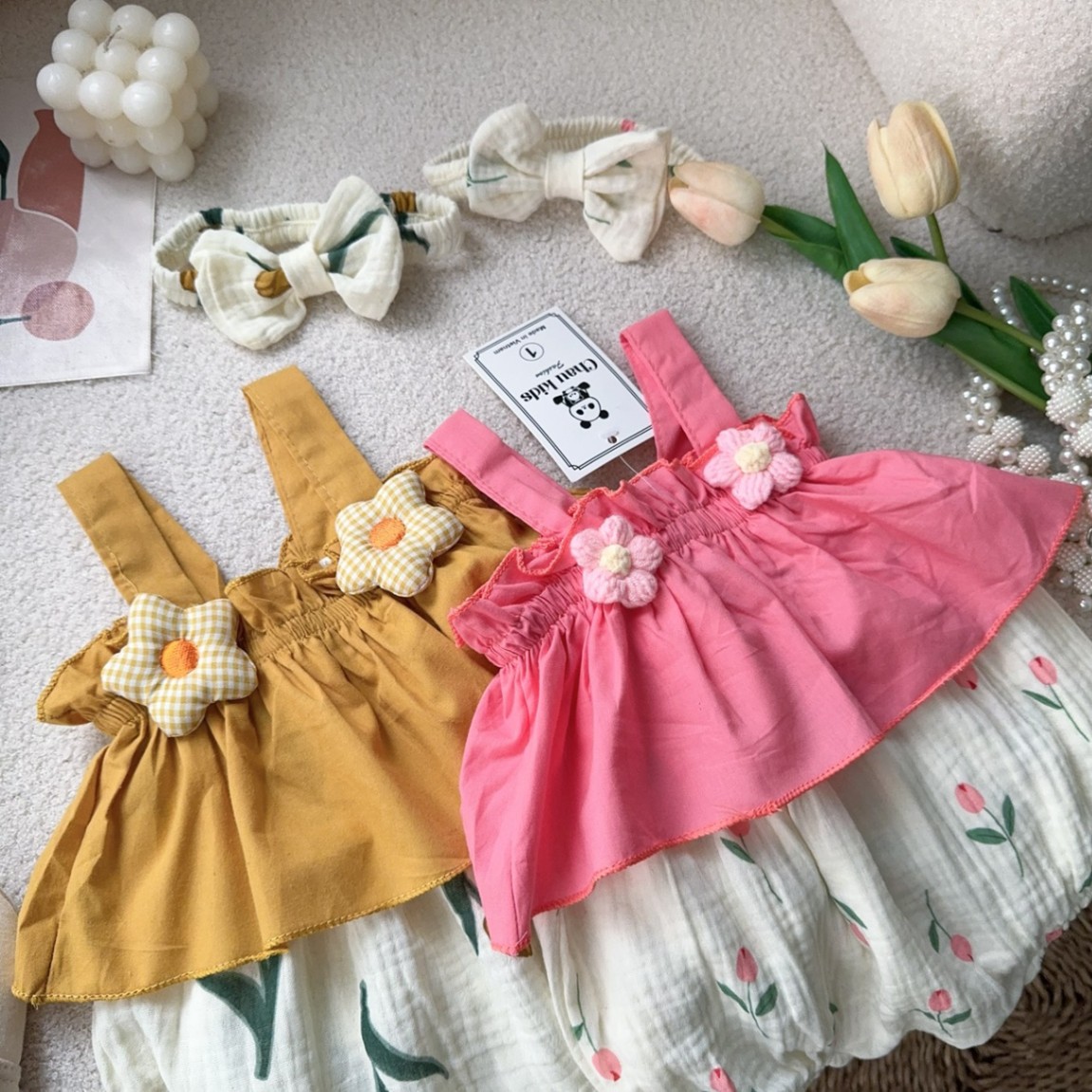 BODY 2 DÂY THÔ PHỐI XÔ MUSILIN CHO BÉ