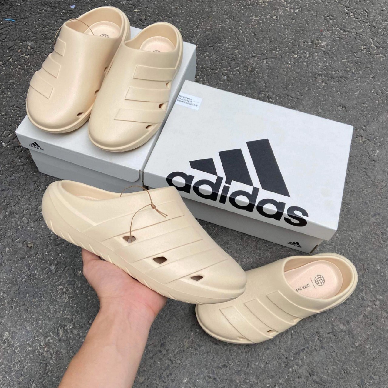 Dép ADIDAS ADICANE CLOGS SLIDES BEGIE