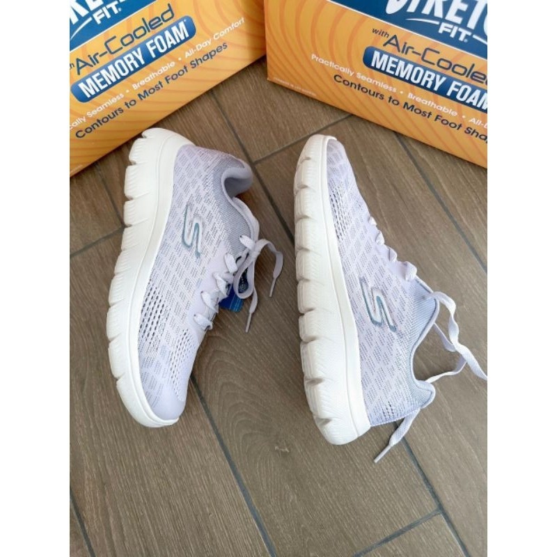 Giày Skechers Nữ Air-Cooled Memory Foam Trắng