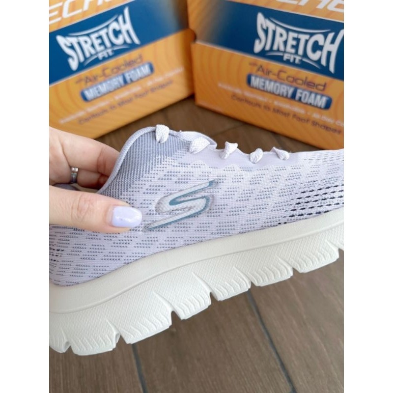 Giày Skechers Nữ Air-Cooled Memory Foam Trắng