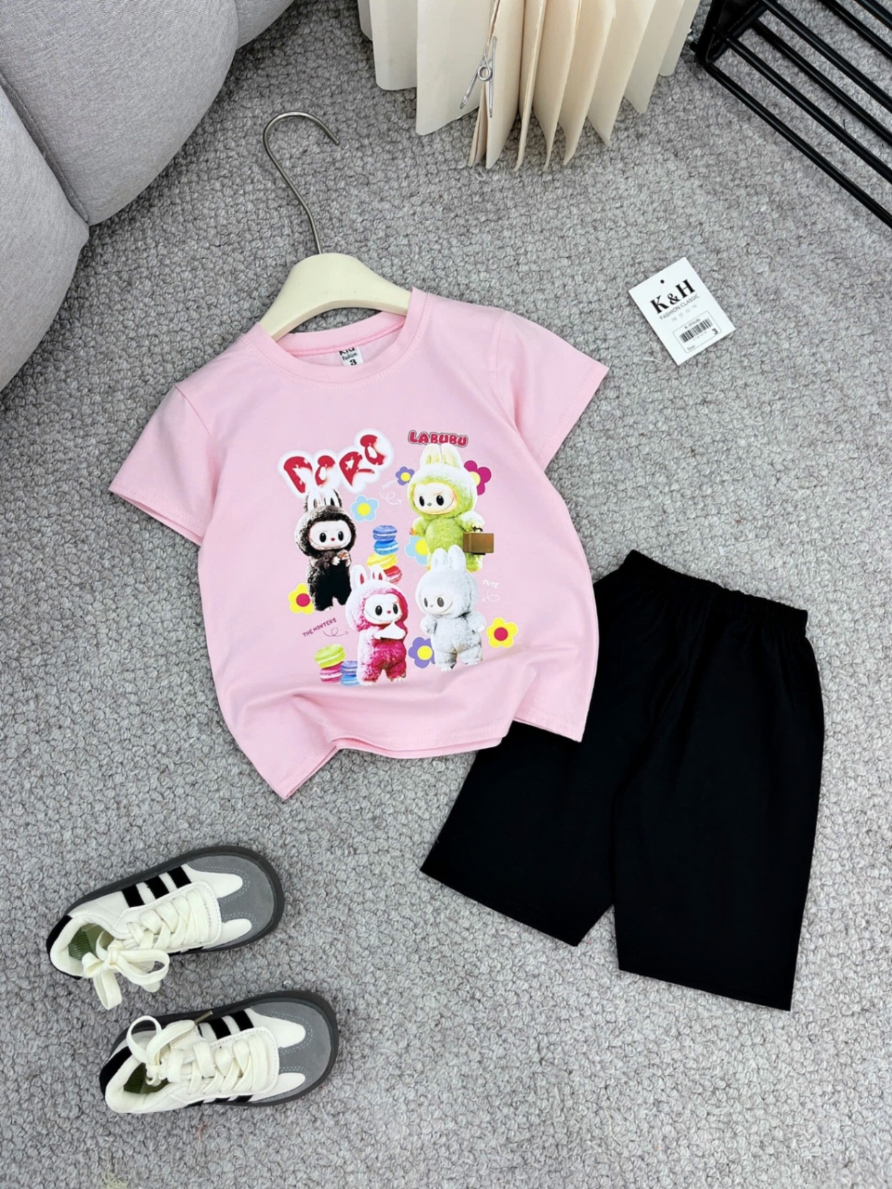 Sét áo labubu quần legging cho bé gái.