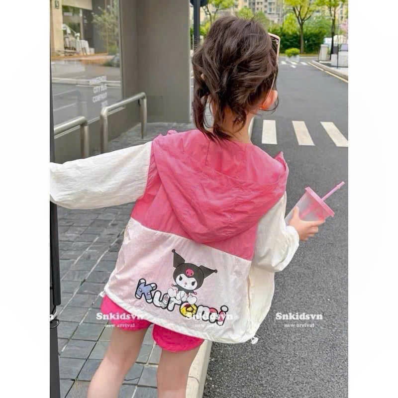 Xả #55k/c ÁO GIÓ NHĂN MỀM KUROMI BÉ GÁI Xưởng nhờ xả