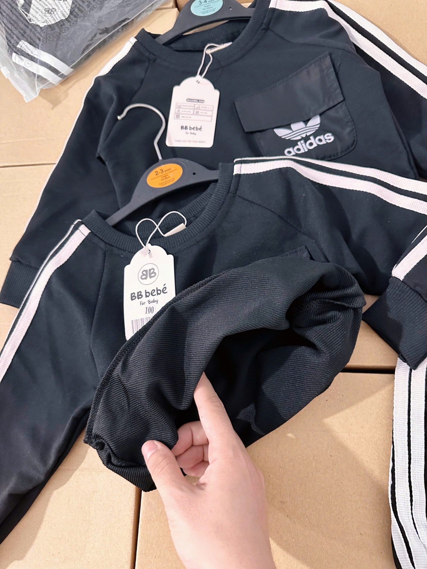 Sét Adidas phối túi vải gió vnxk size 90-150