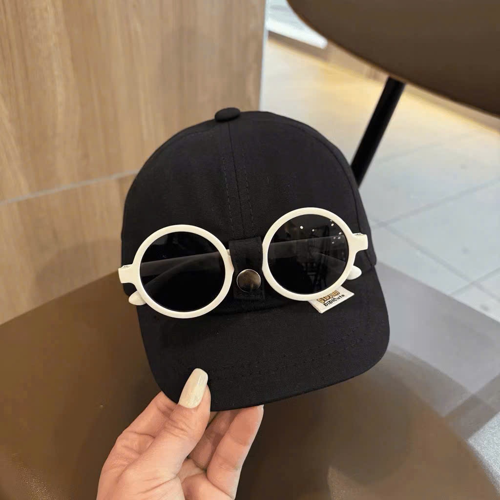 Mũ kaki lưỡi kèm kính cho bé