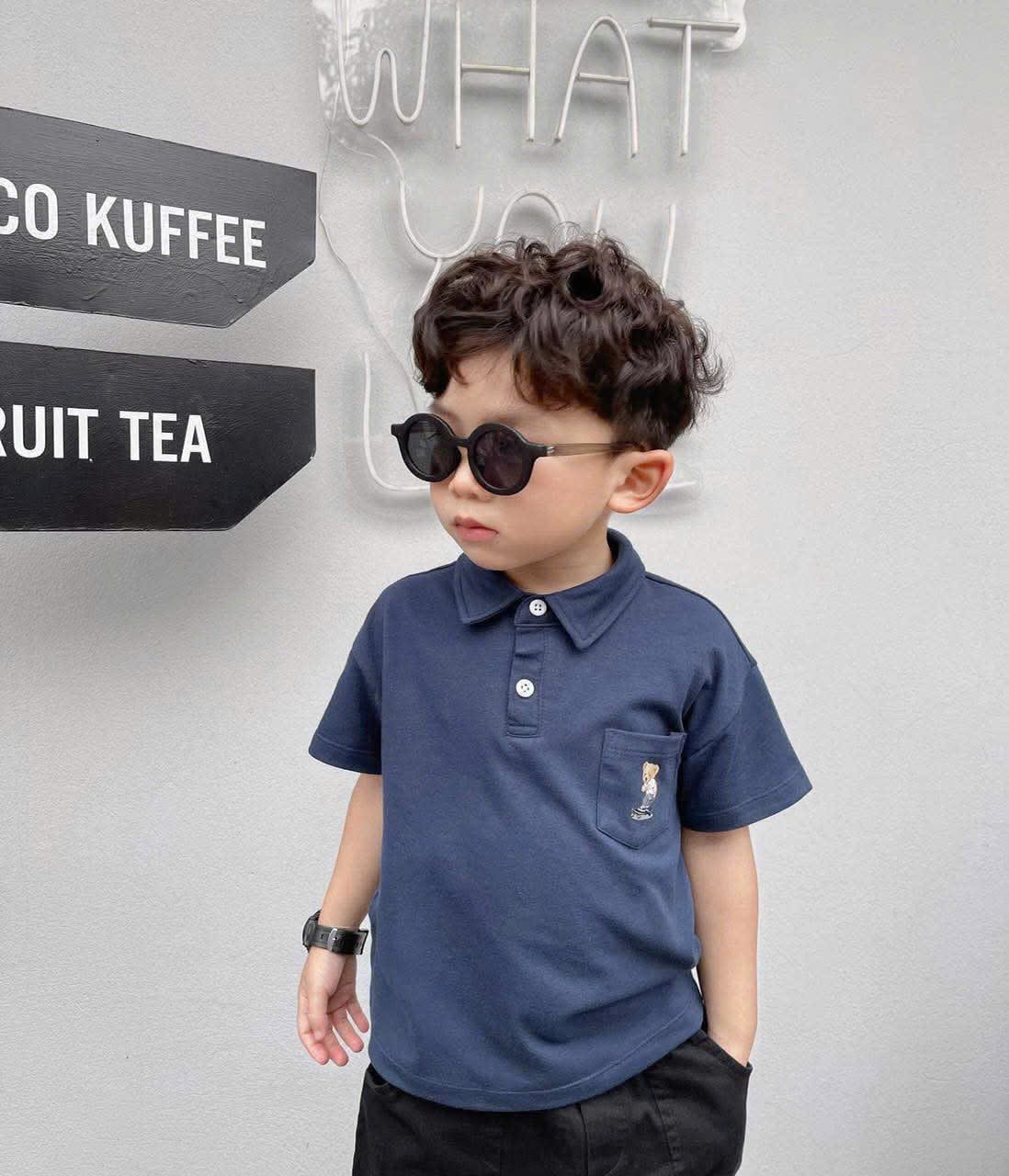 VNXK Sét 3 áo cotton vải dư xịn thêu gấu