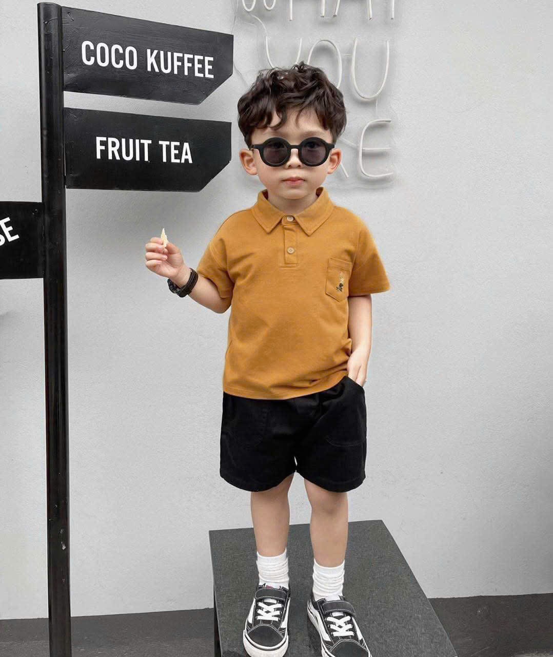 VNXK Sét 3 áo cotton vải dư xịn thêu gấu