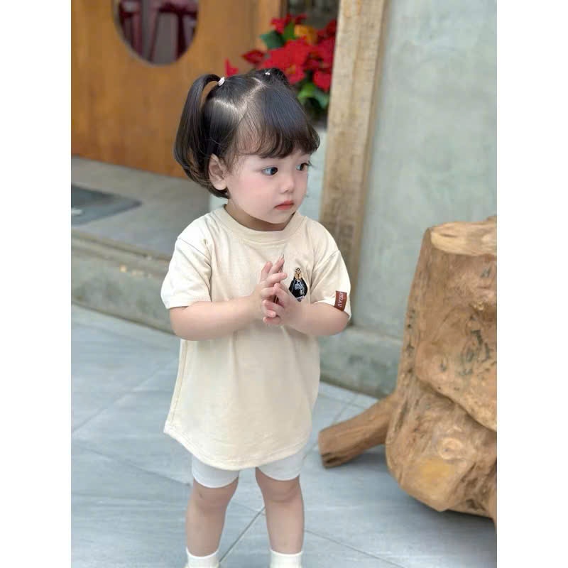 Sét 2 áo : Kem + hồng S130 1 set sz 130 19-21kg (size 8) hồng be kem hồng seo 65k/2c túi zip đóng hàng đẹp